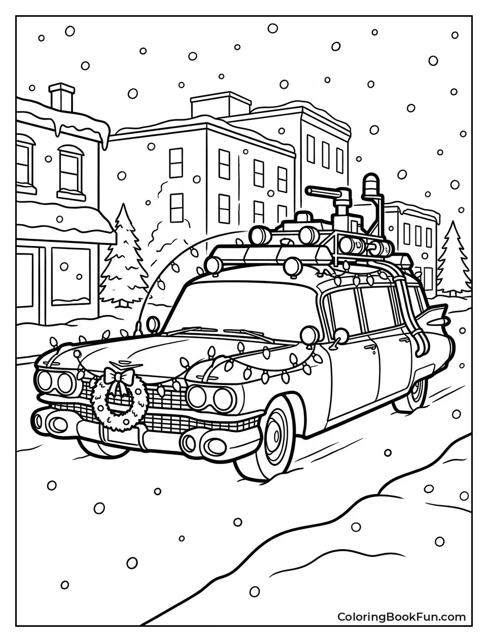 Ecto-1 as Christmas Sleigh