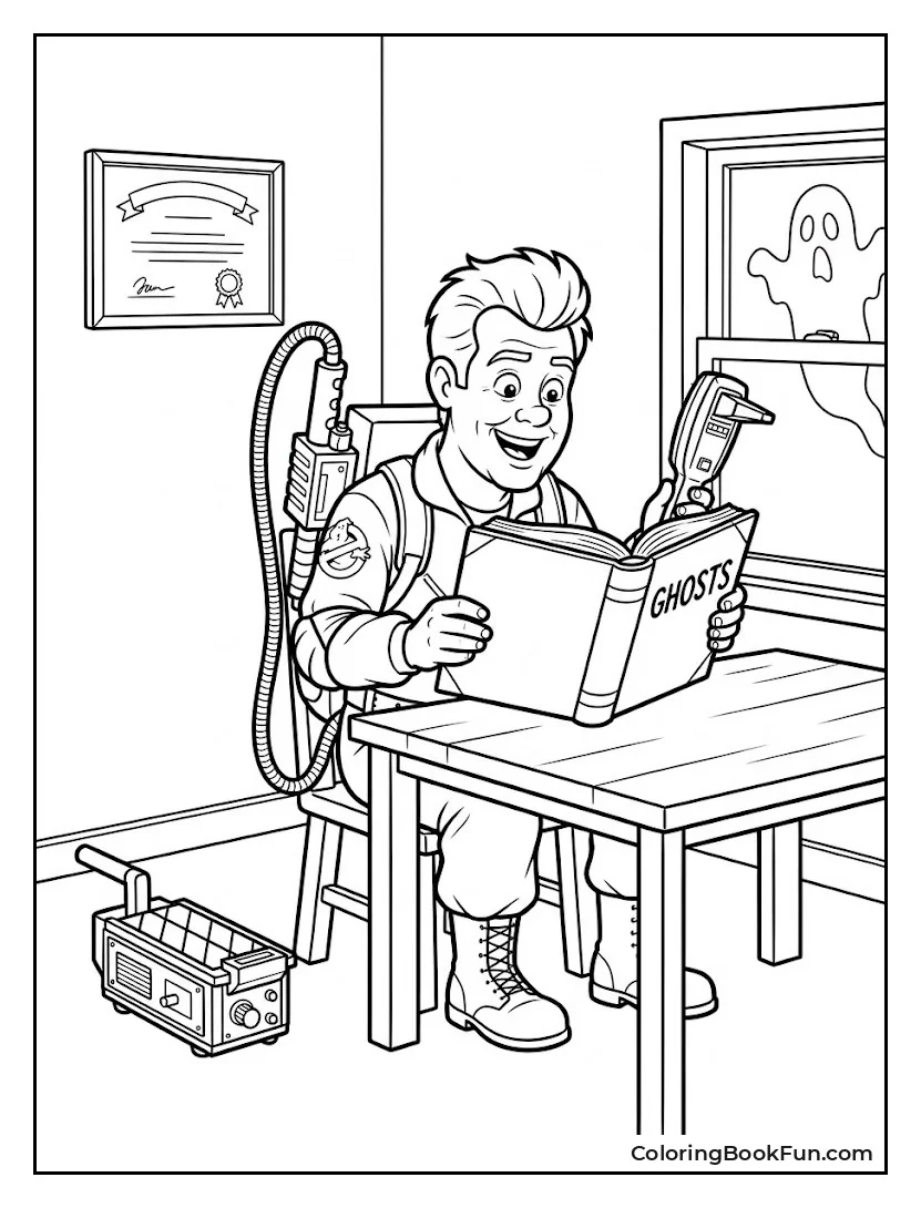 Ray Reading His Ghost Book