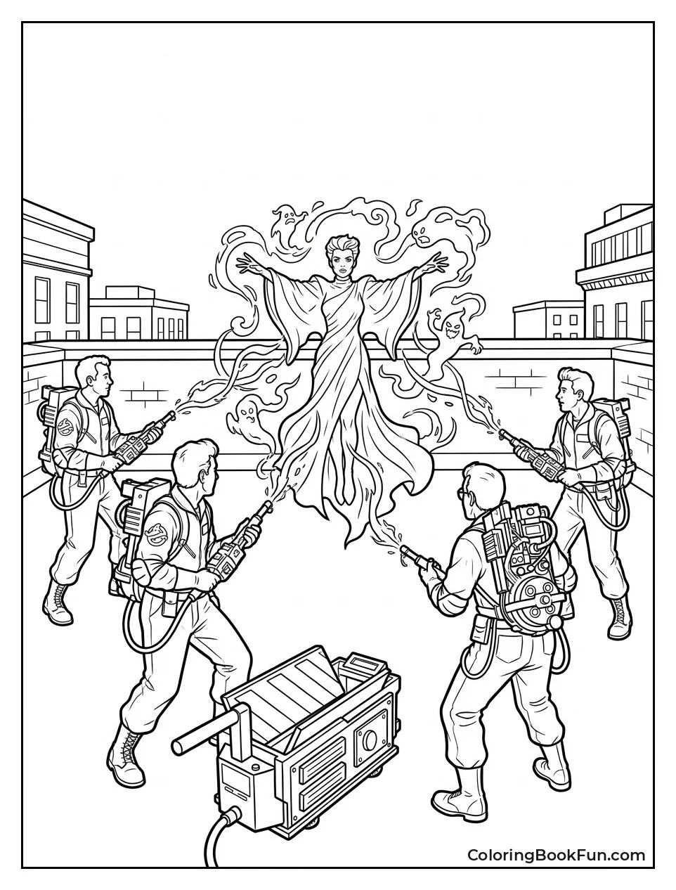 Team Fighting Gozer on Rooftop