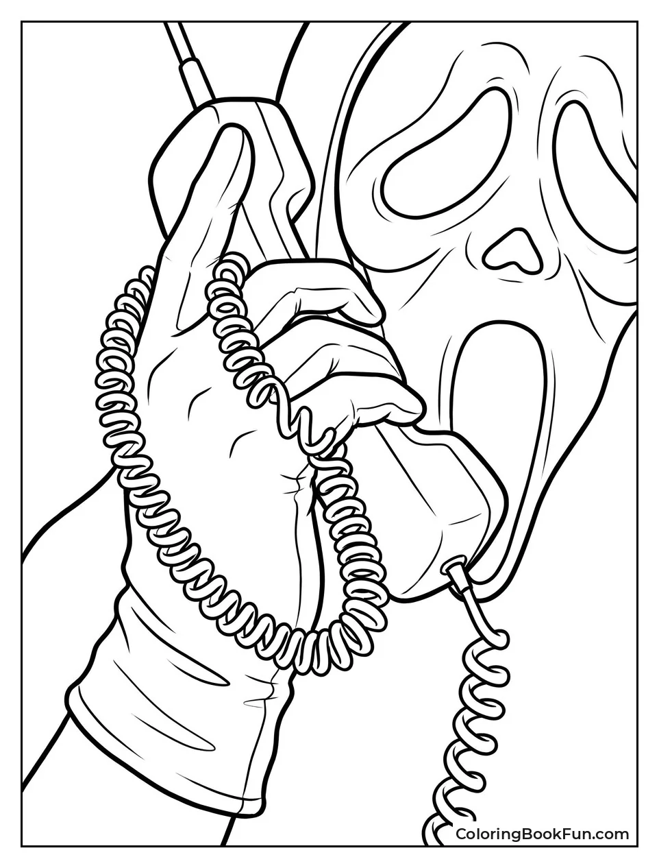 Ghostface Gloved Hand Tangled in Cord