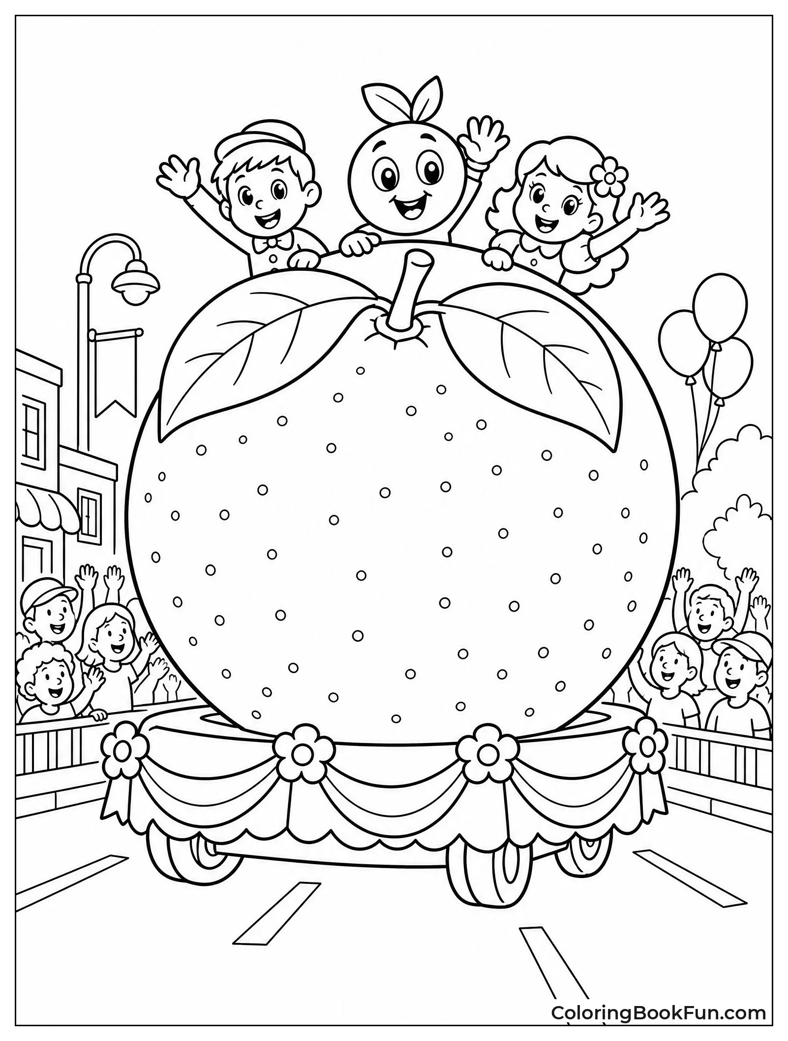 Giant Orange Parade Float