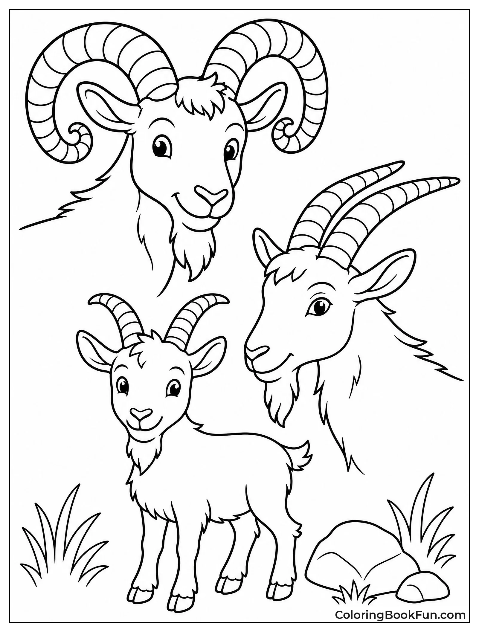 Detailed Goat Horn Patterns Up Close