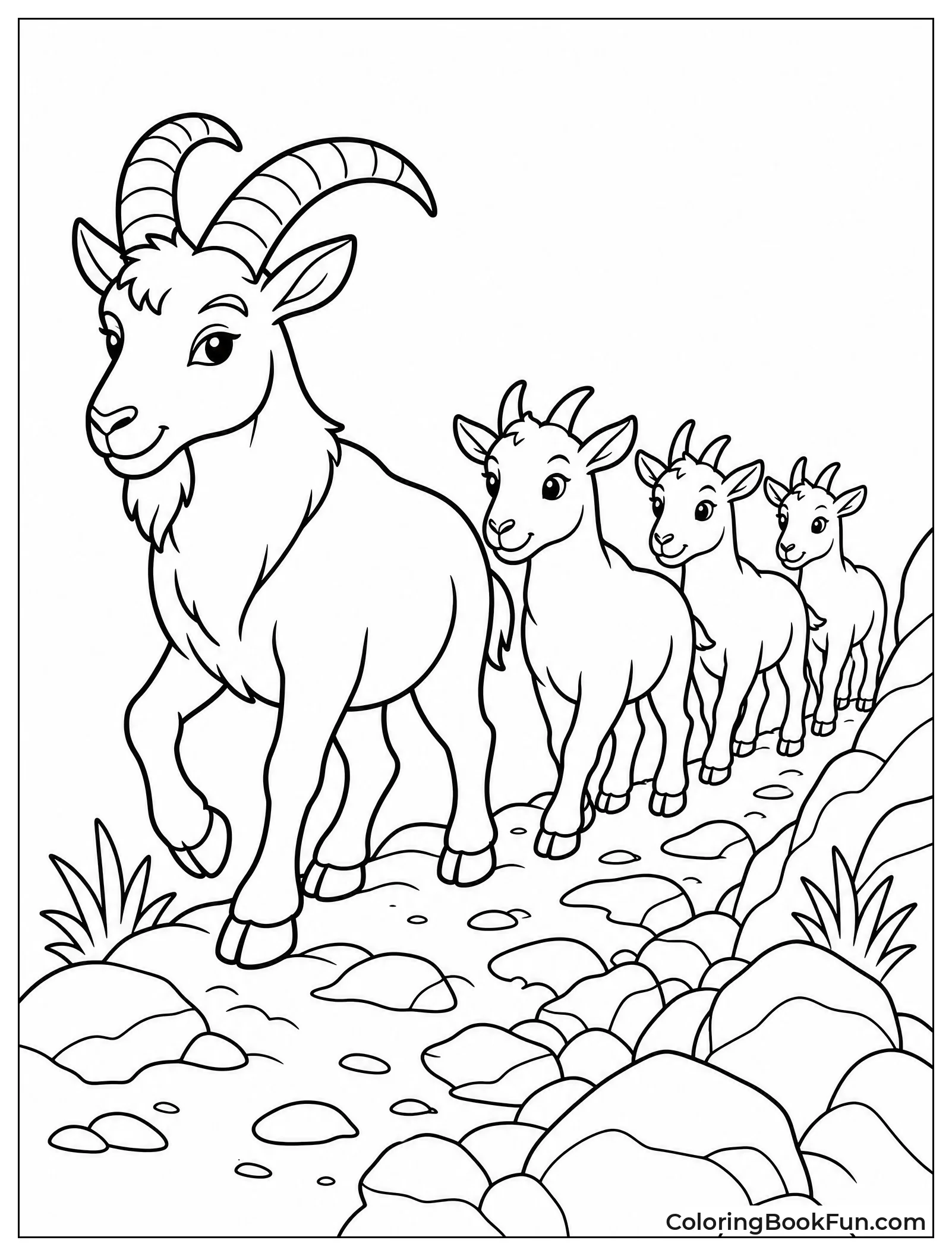 Strong Goat Leading the Herd