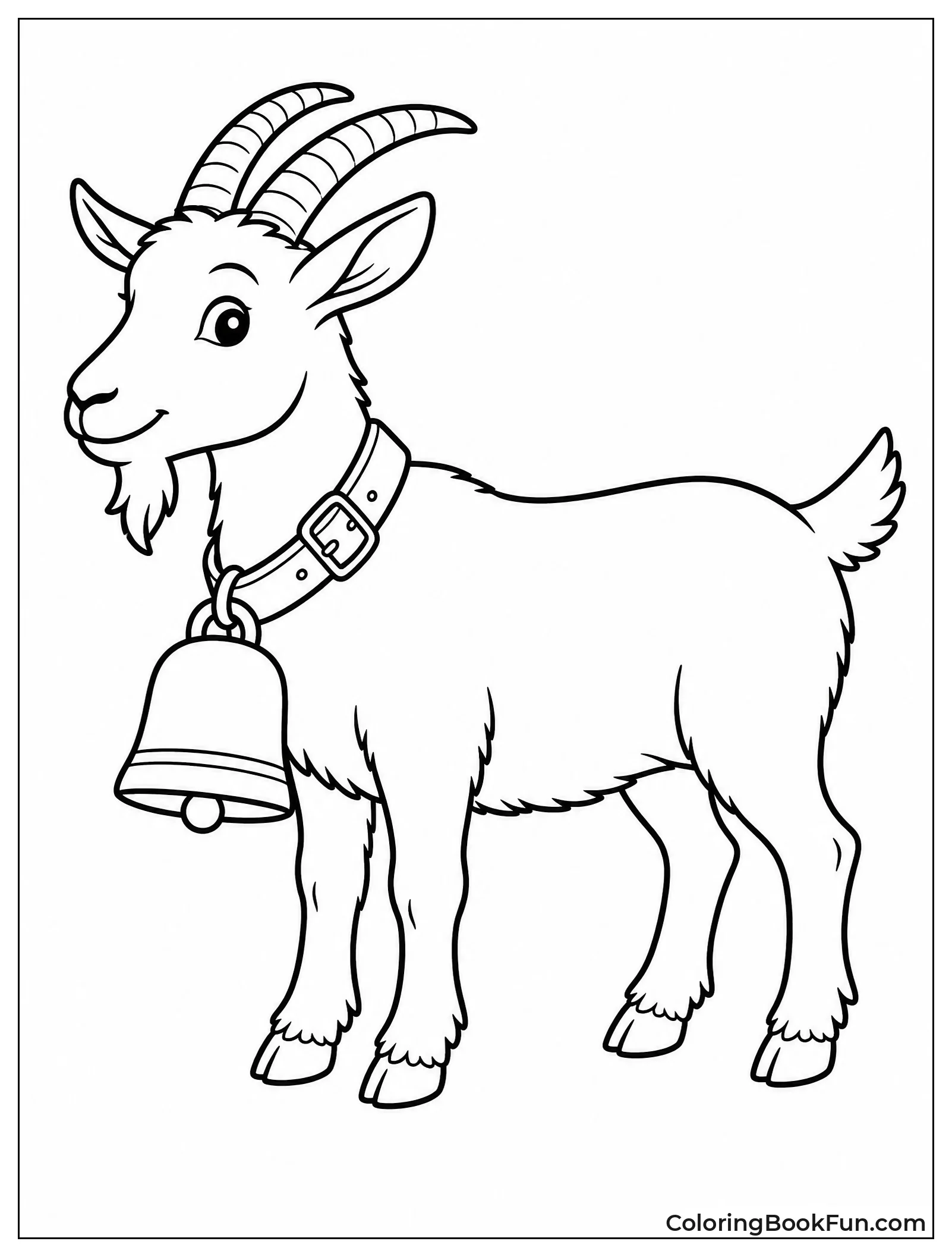 Alpine Goat Wearing a Bell