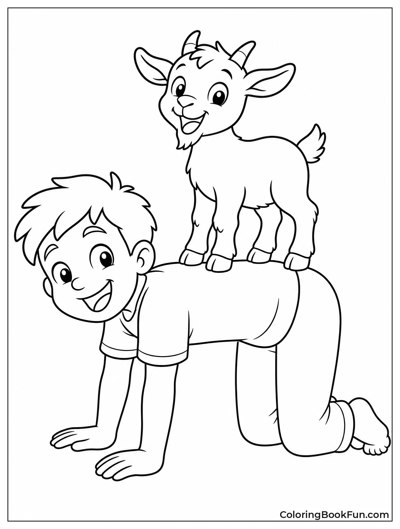 Baby Goat Doing Yoga