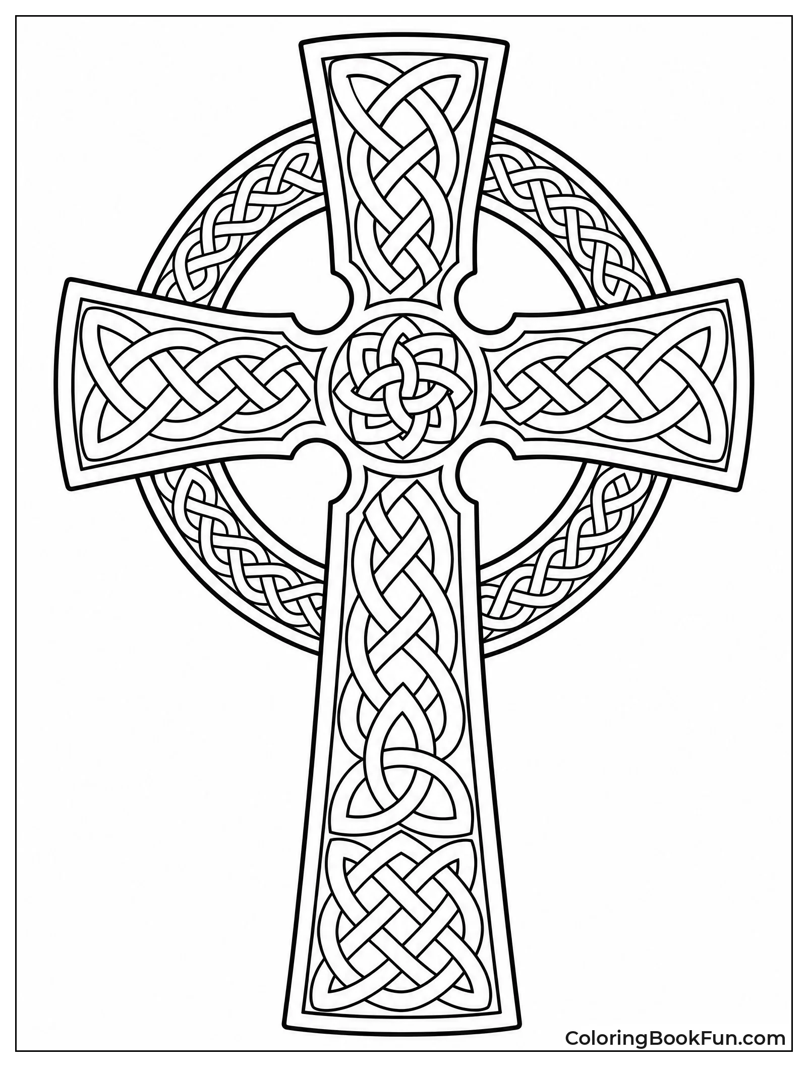 Intricate Celtic Cross with Knots