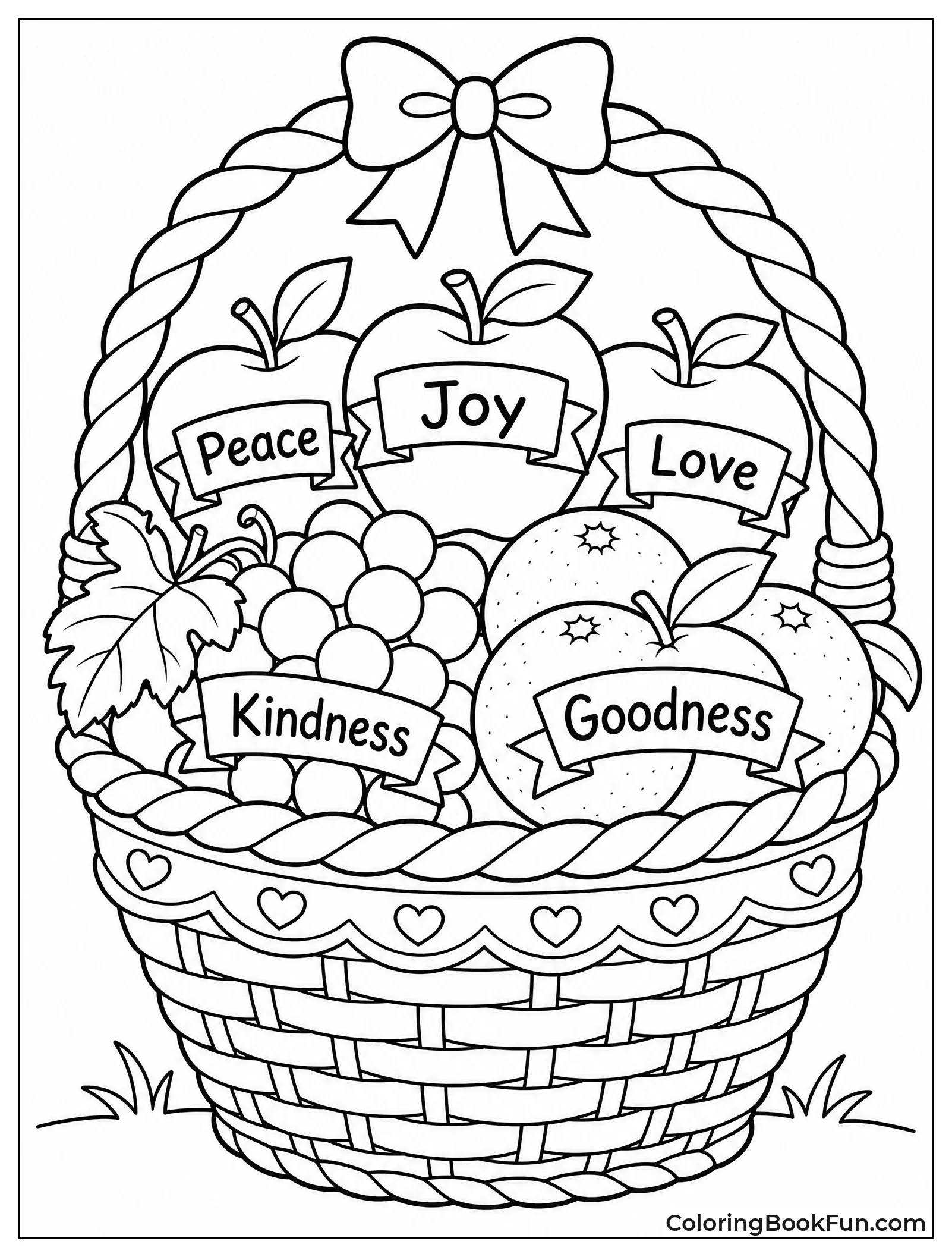 Basket of Fruit with Labels