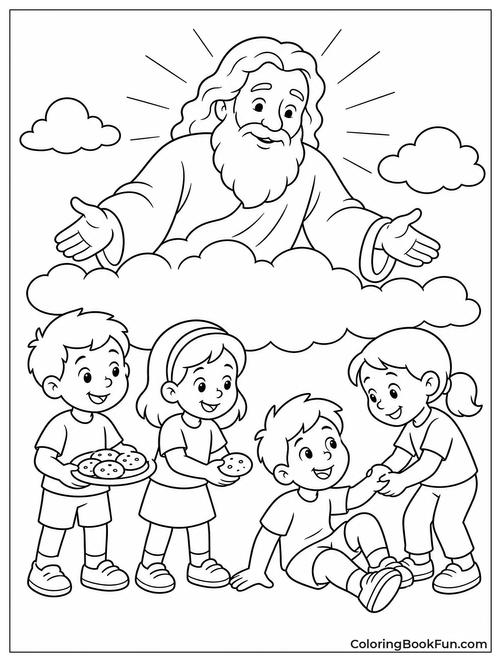 Children Helping Friend in Playground