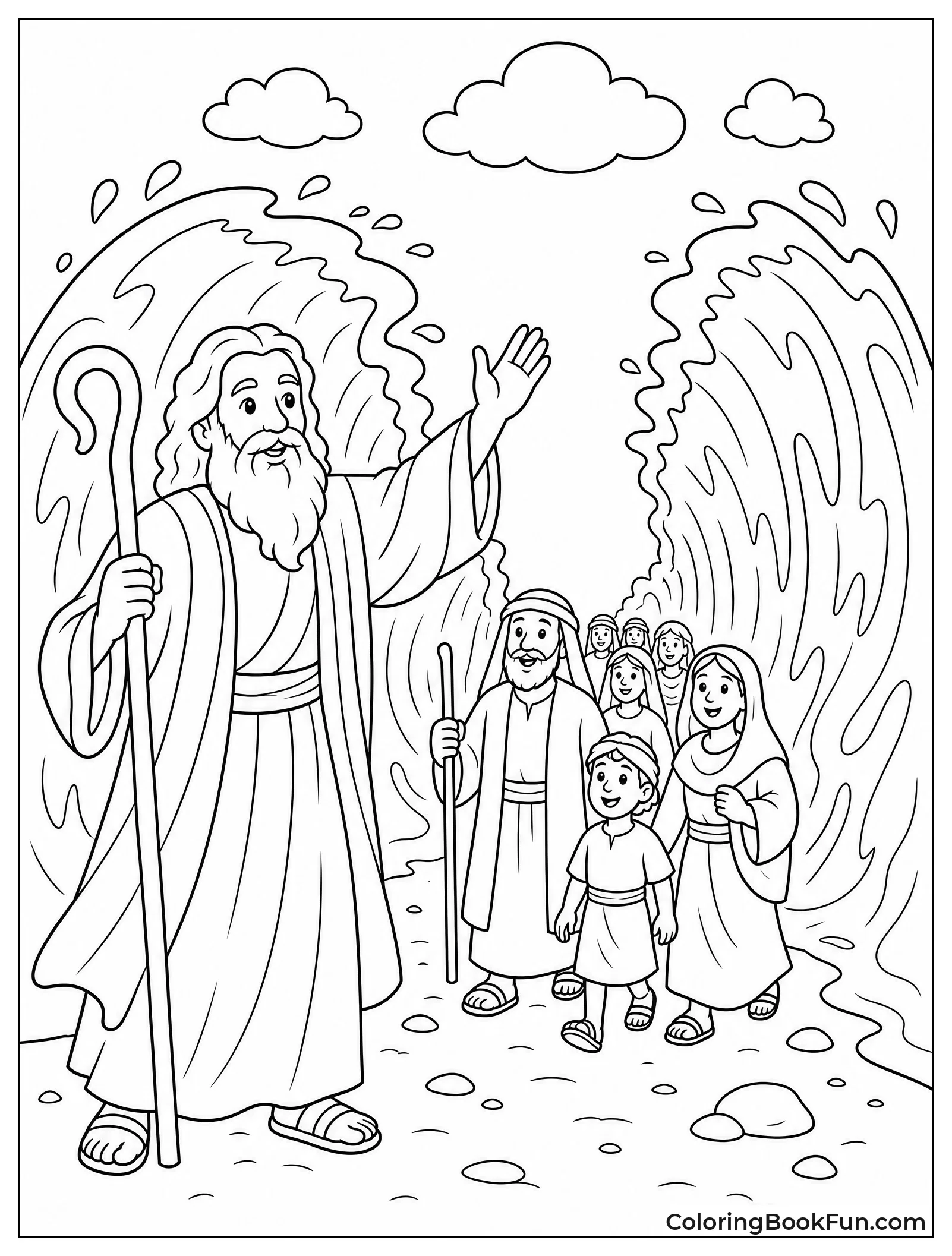 God Parting the Red Sea