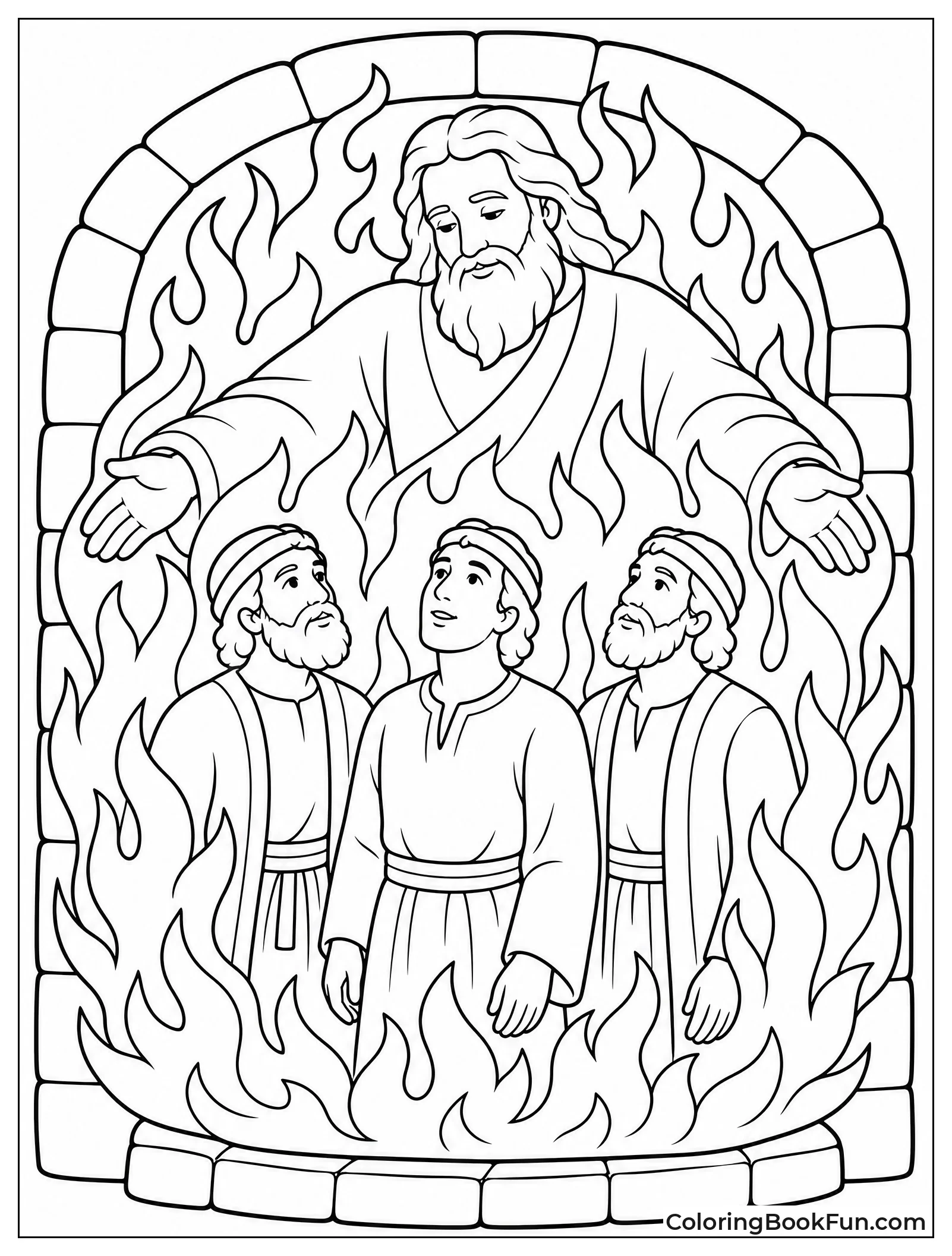God Protecting Men in Furnace