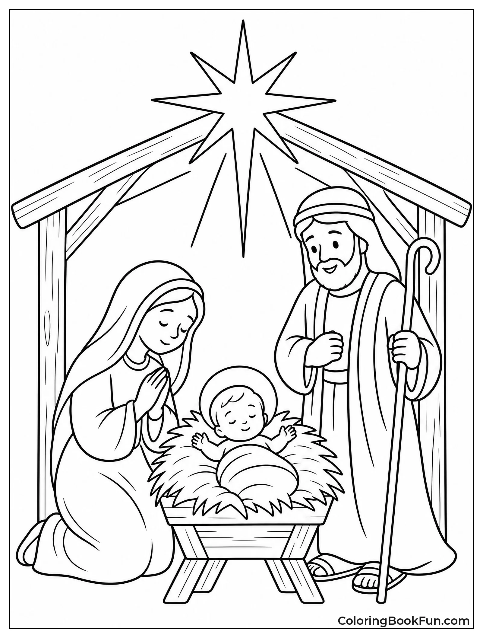Nativity Scene with Baby Jesus