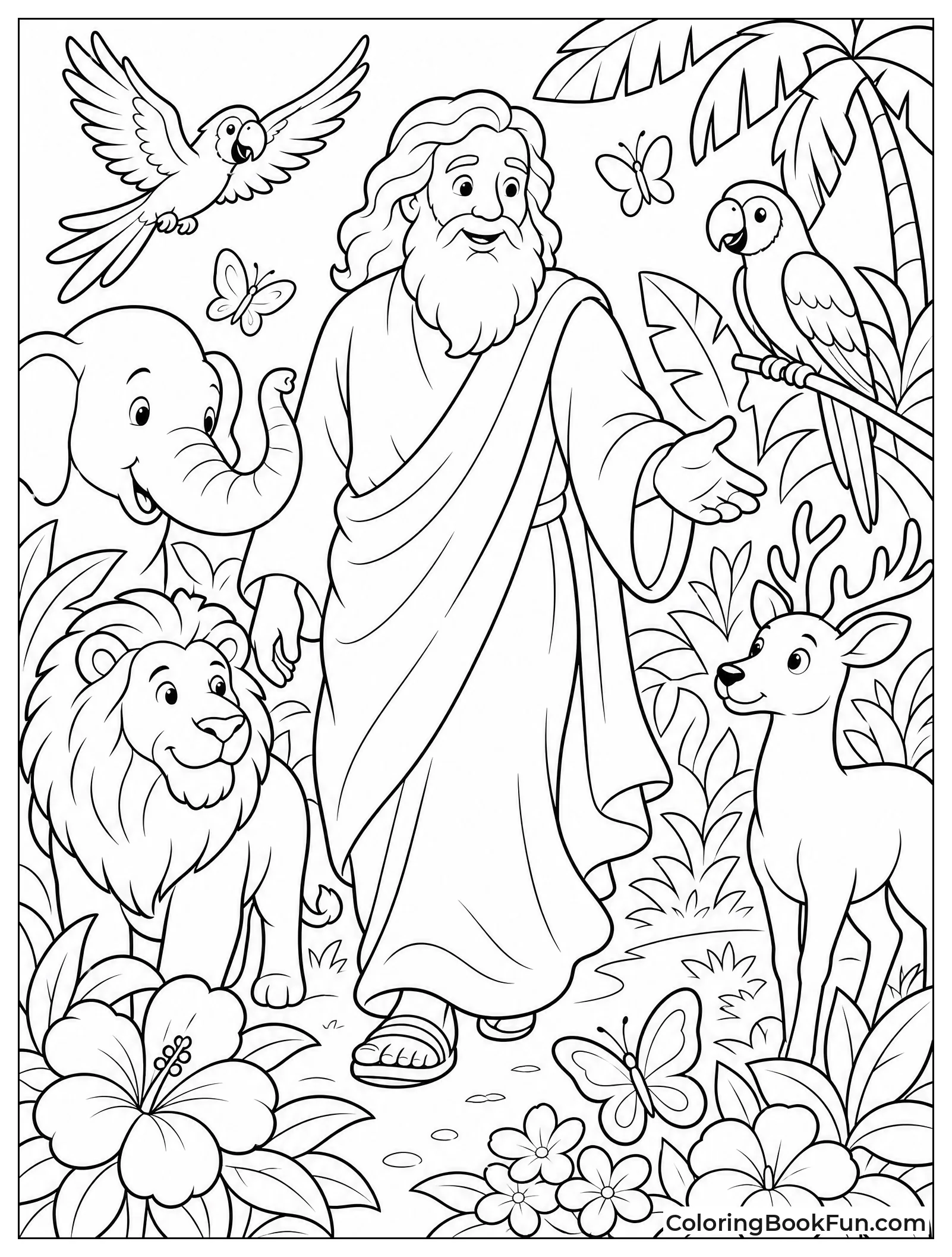 God Walking in Eden Garden