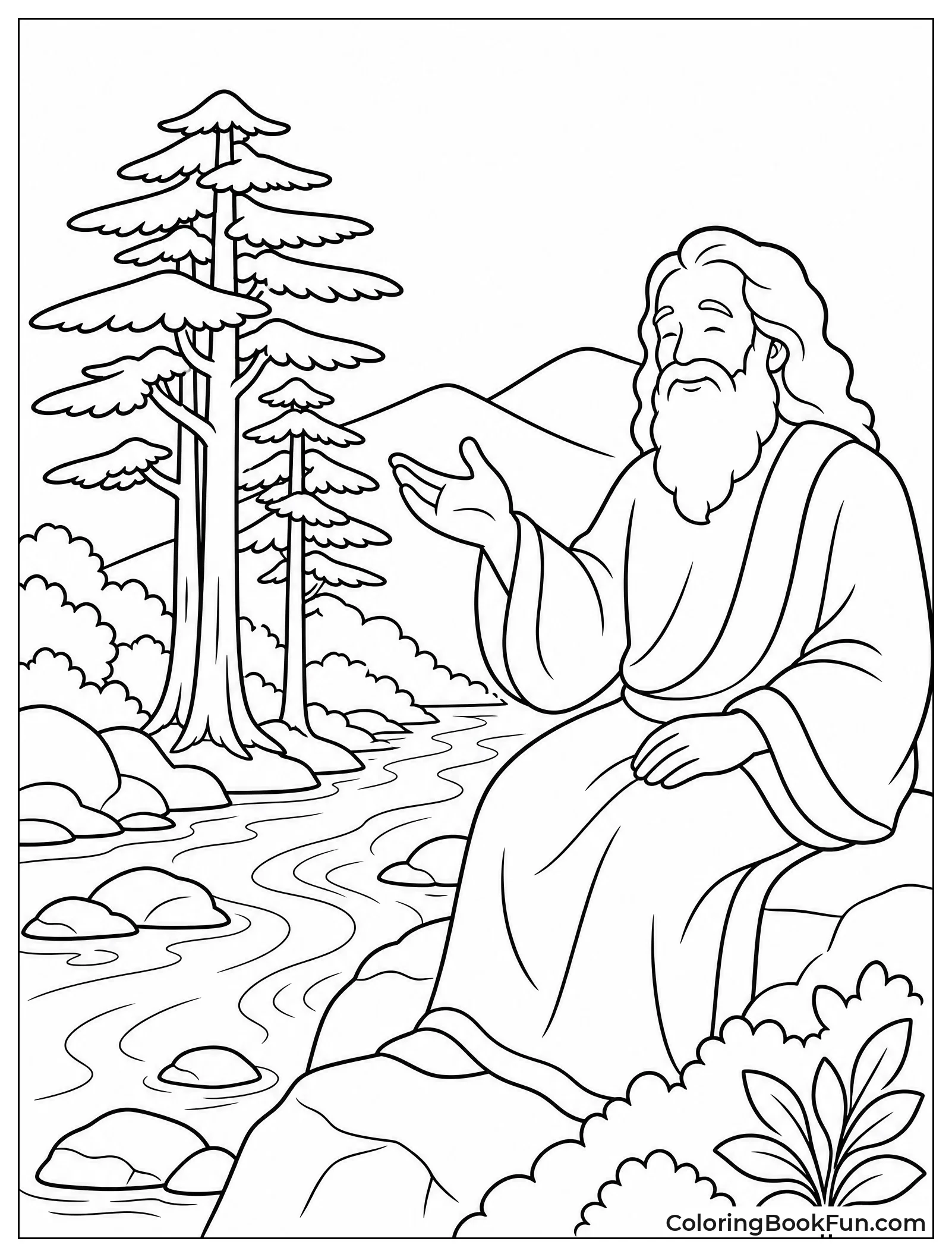 Peaceful River with Tall Trees