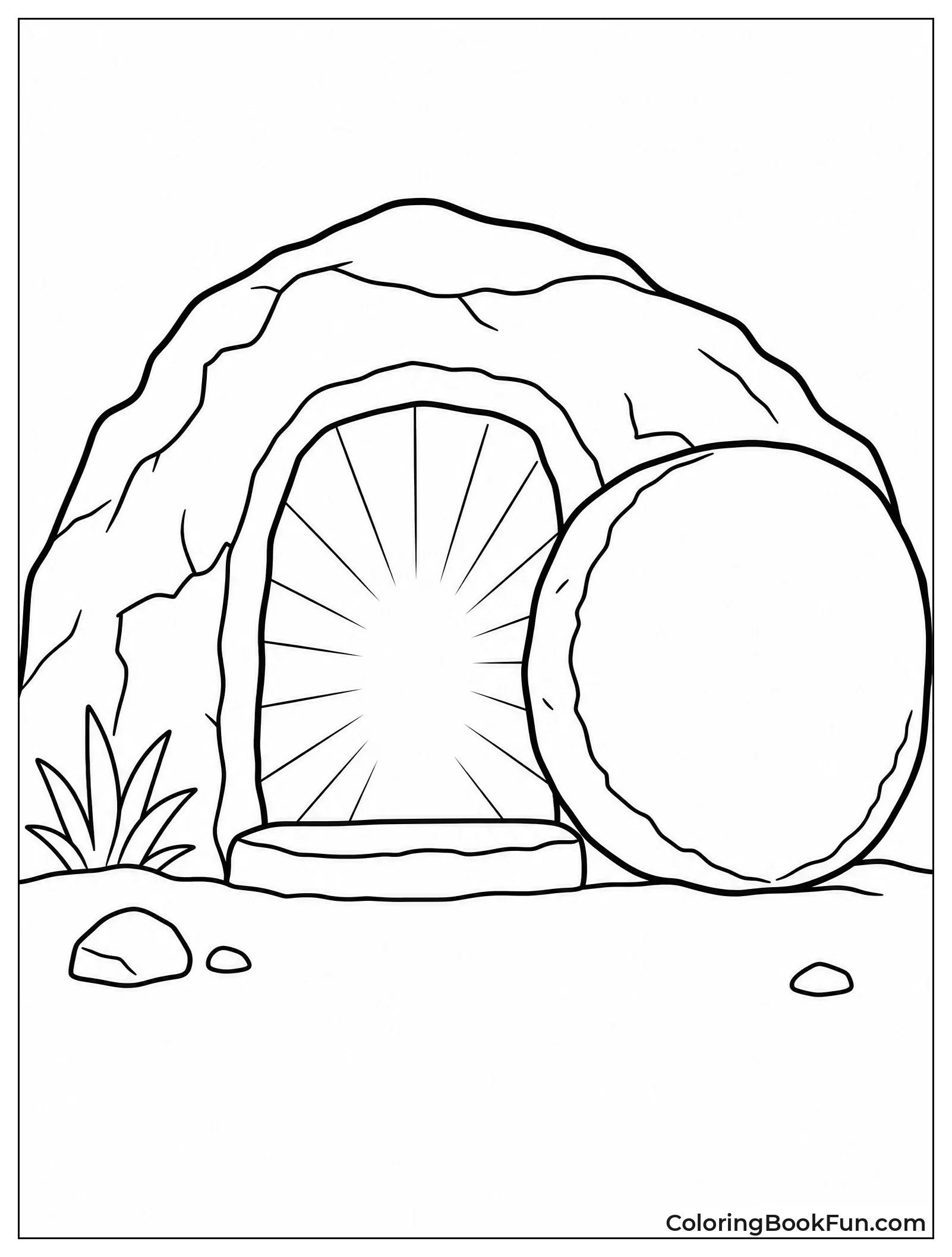 Empty Tomb with Bright Light