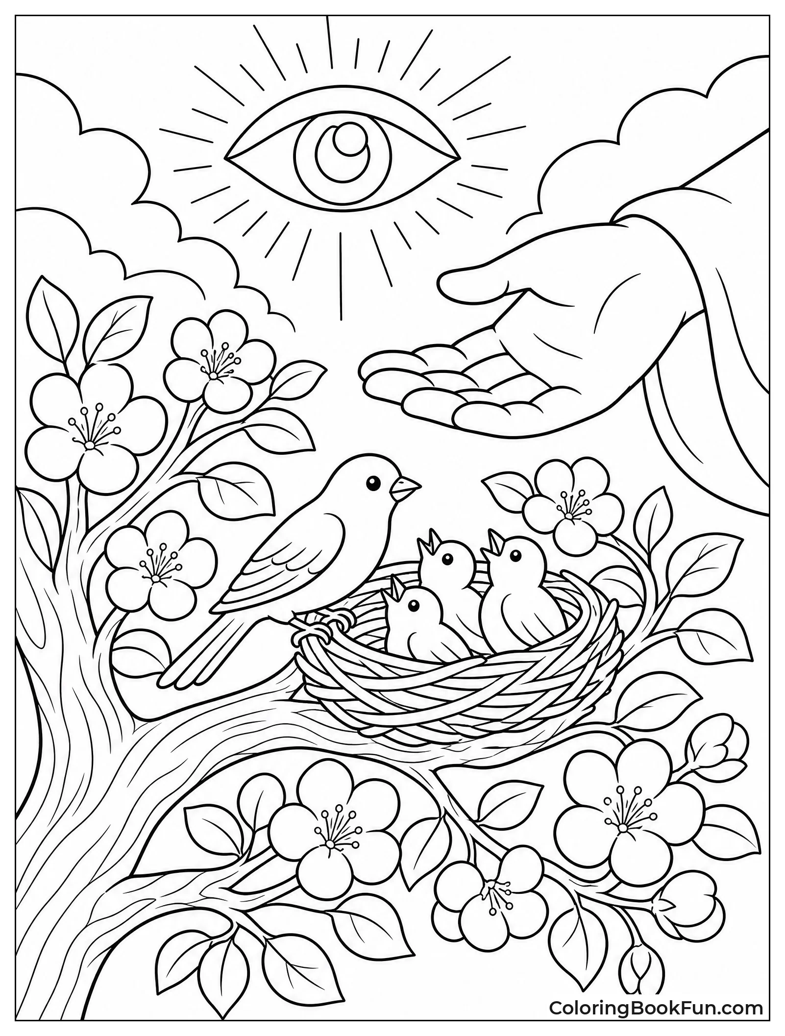God Watching Over Little Birds