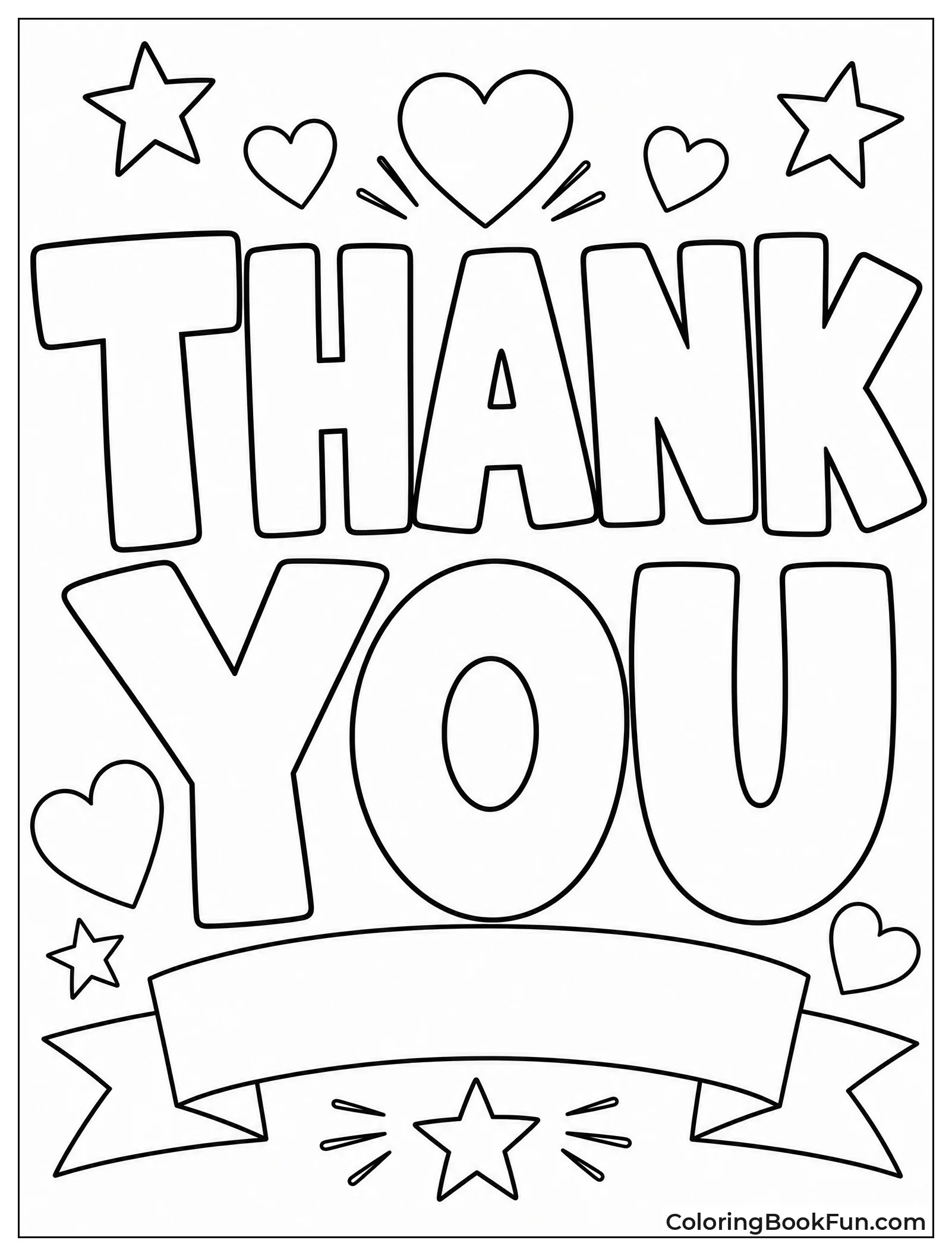 Bold Block Thank You Letters