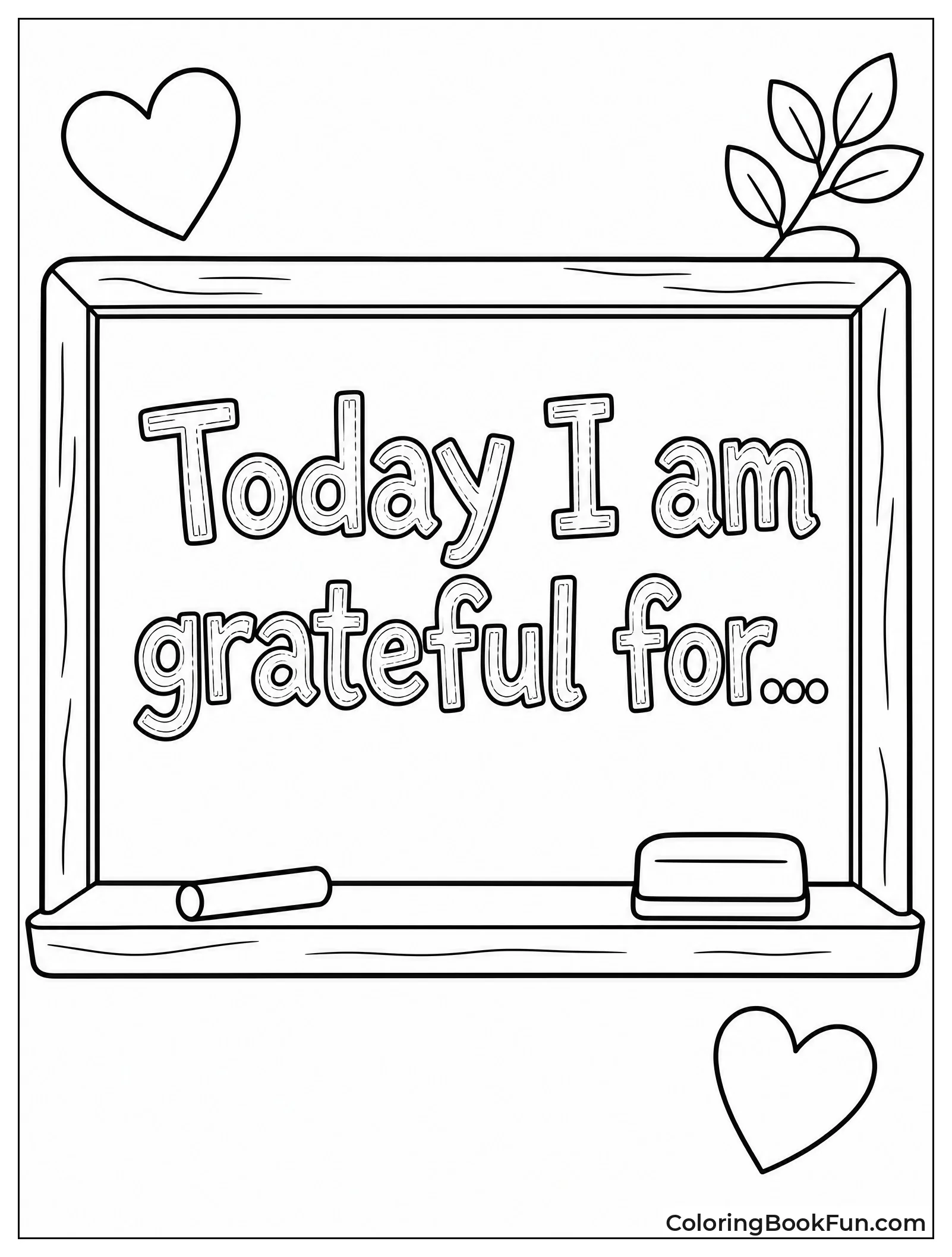 Chalkboard Gratitude Message