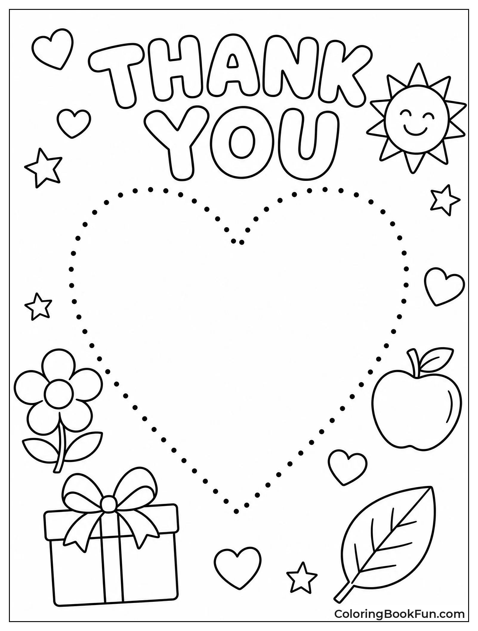Dotted Heart with Icons