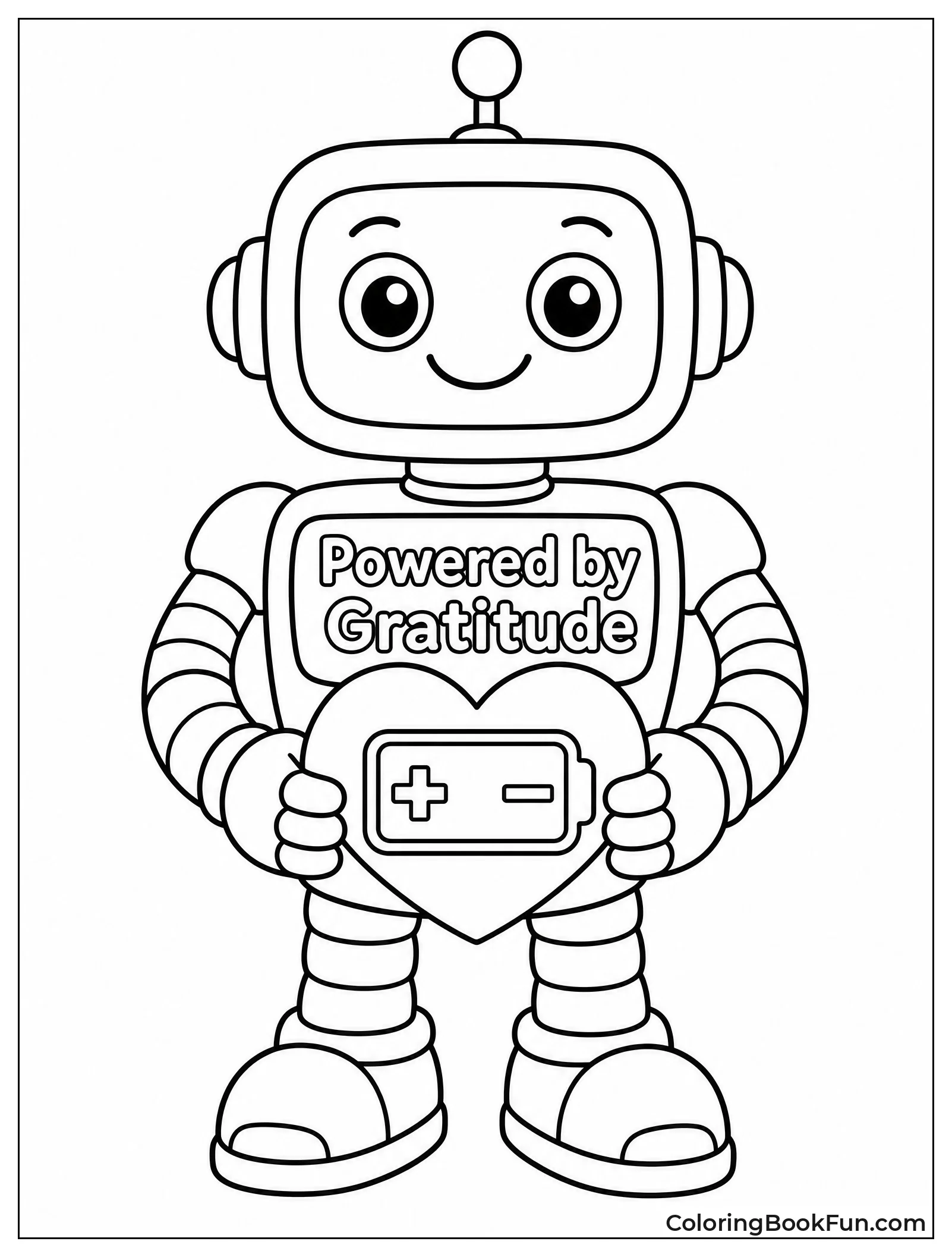Robot with Heart Battery