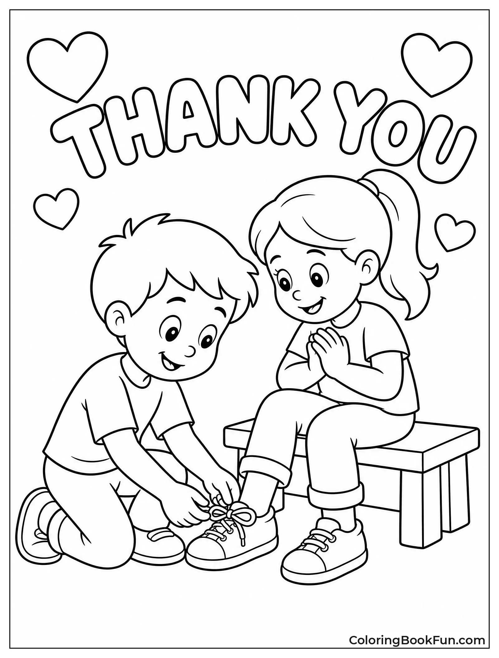 Child Tying Shoelace