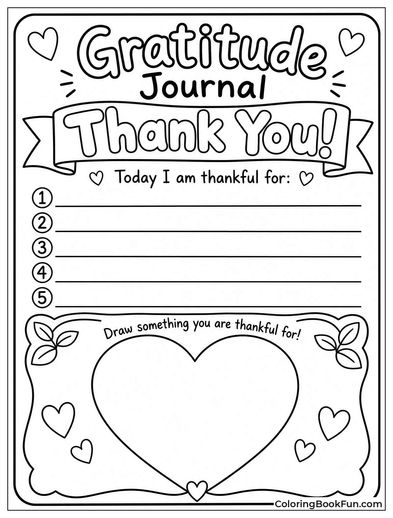 Journal Page with Heart
