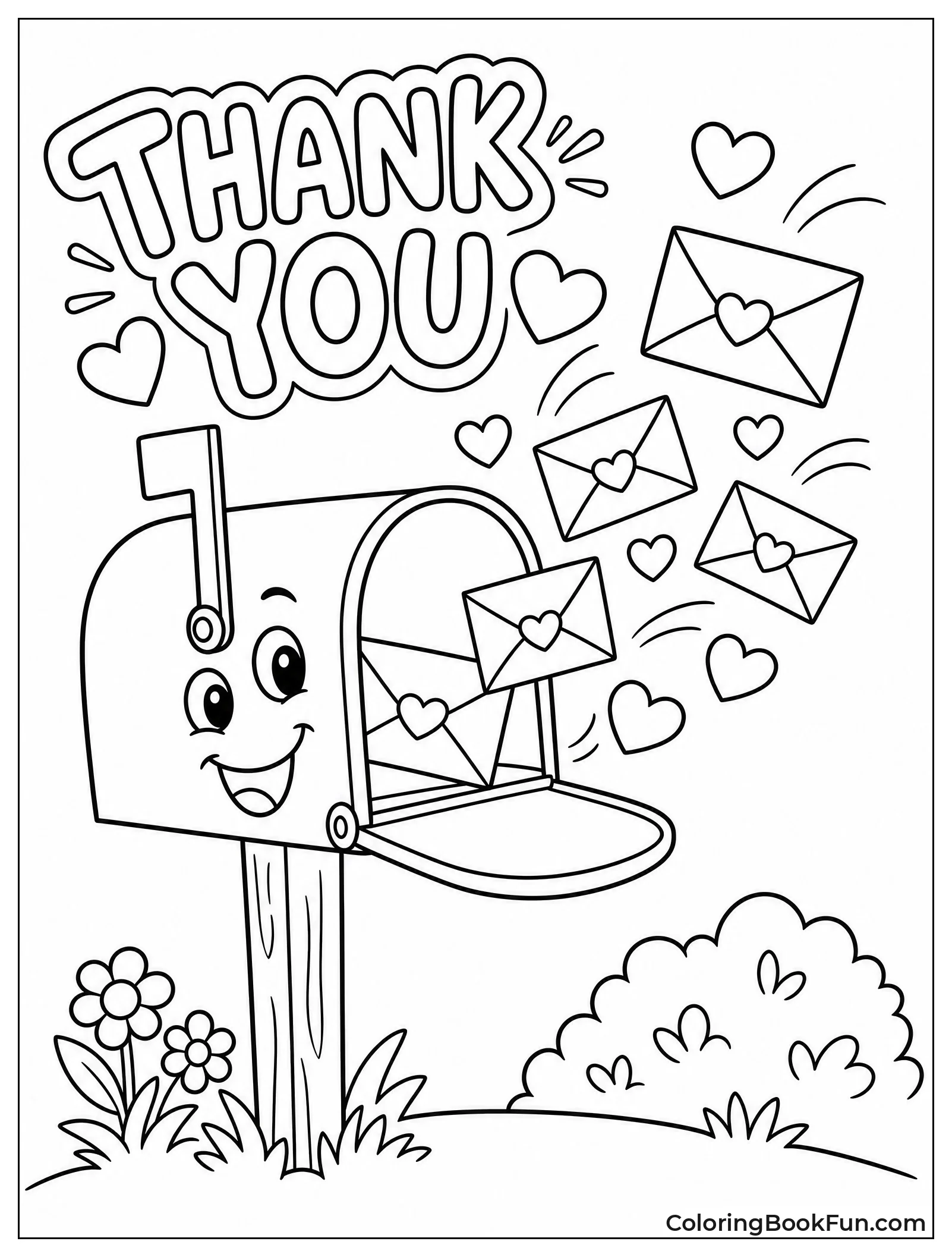 Mailbox with Flying Letters