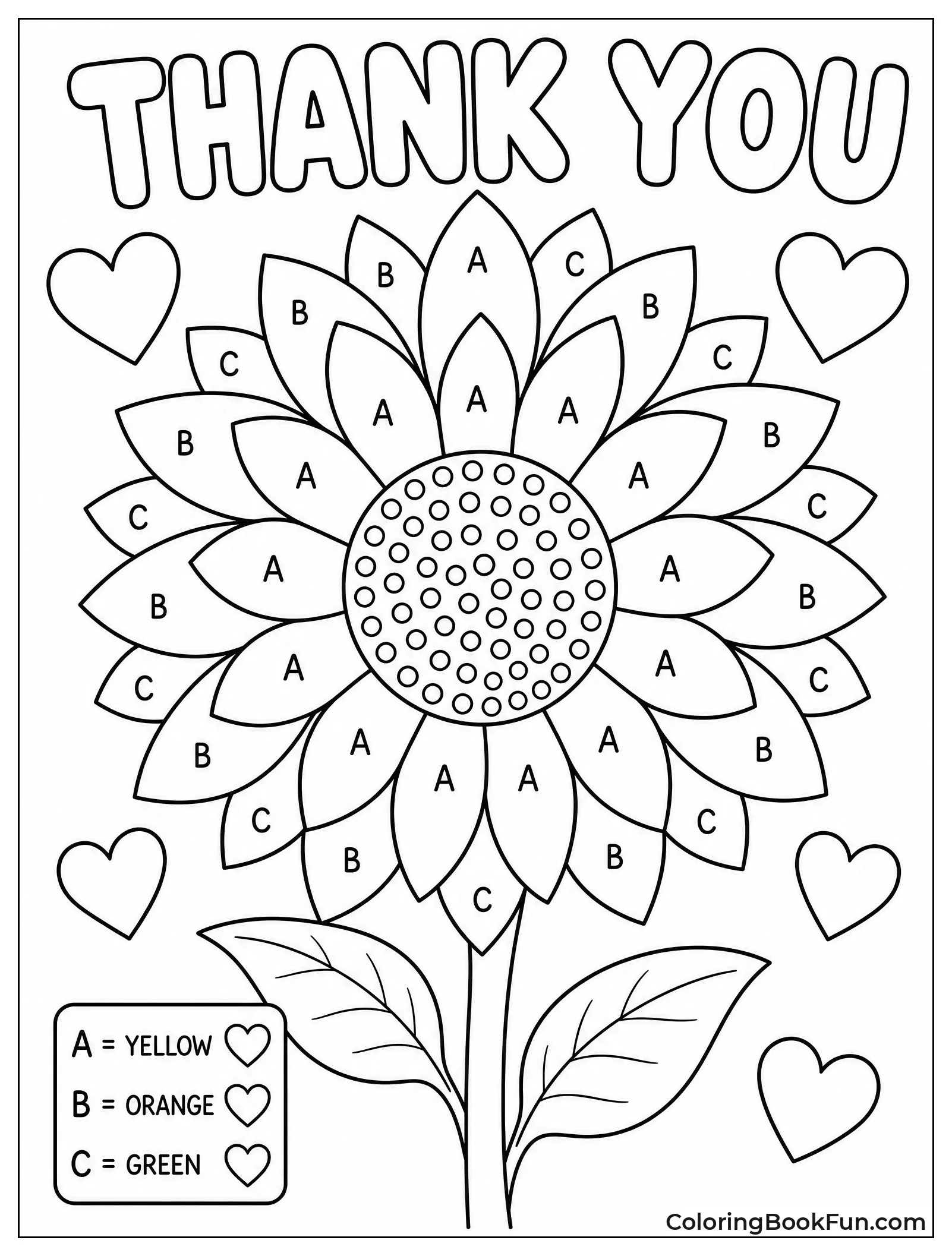 Sunflower with Letters