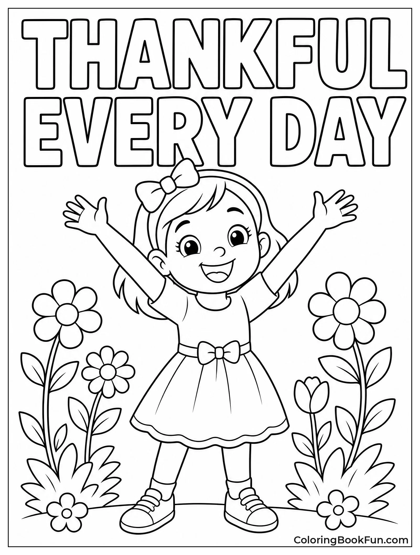 Girl with Arms Raised