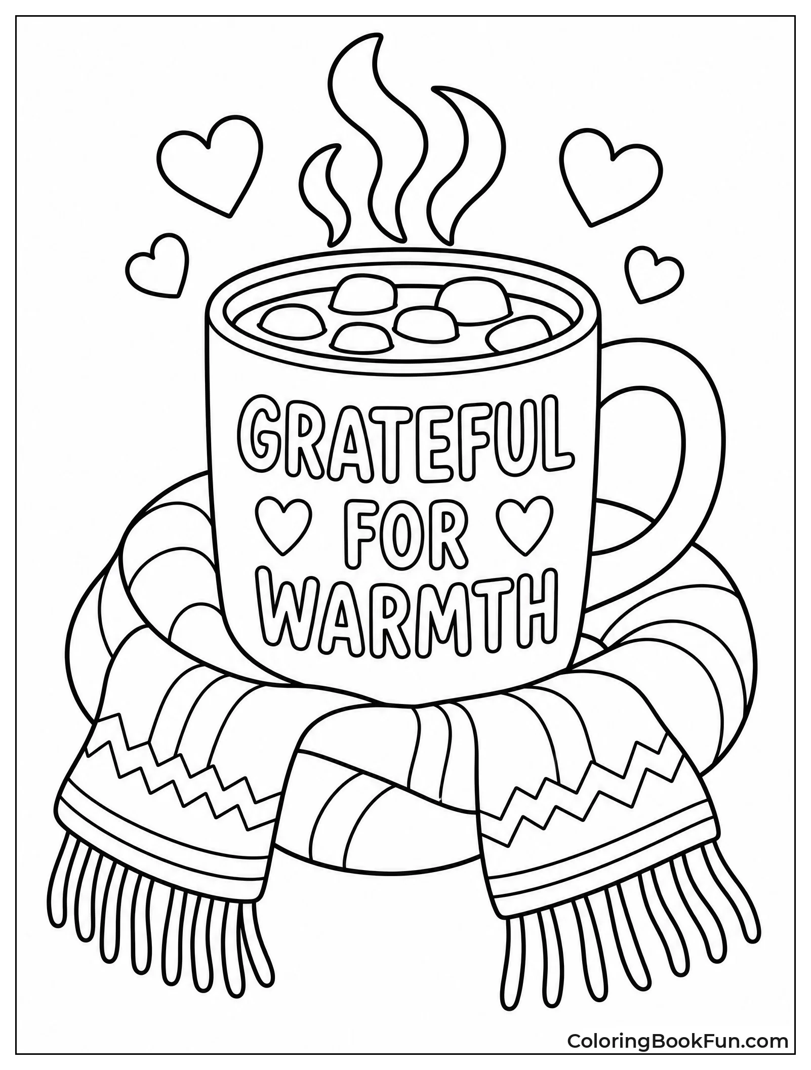 Steaming Cocoa and Scarf