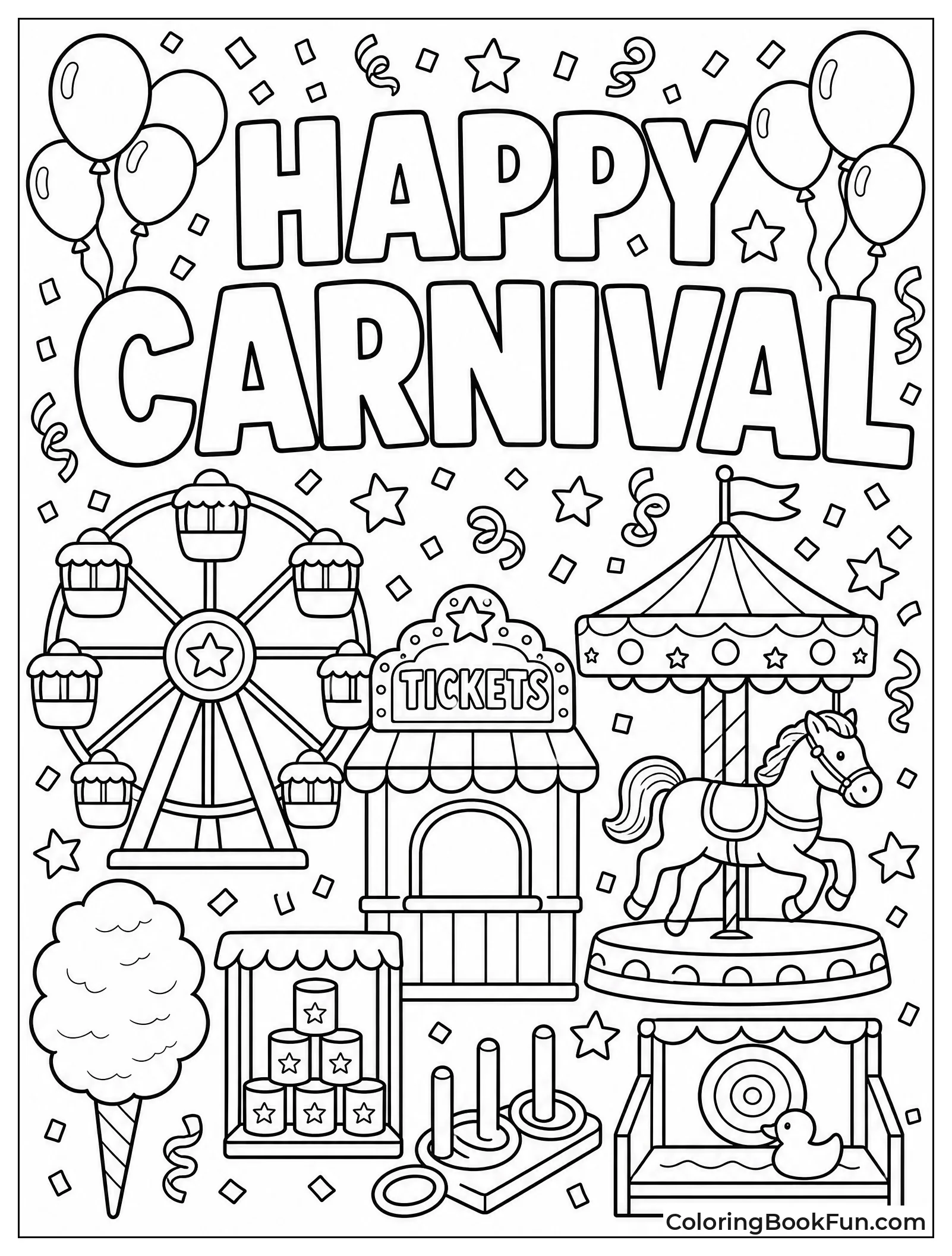 Festive Card with Balloons
