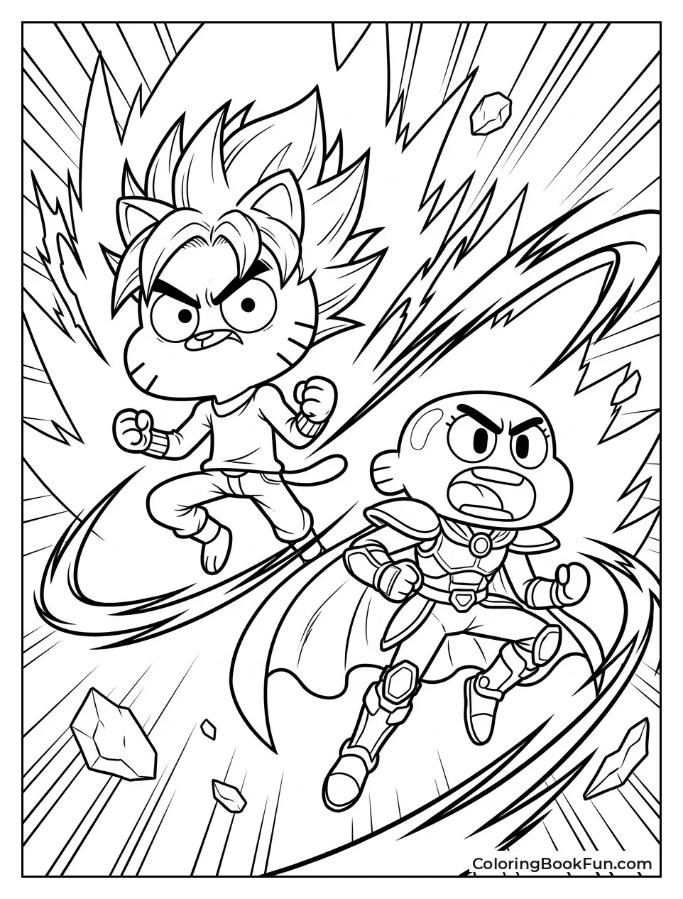 Gumball and Darwin Look like Anime