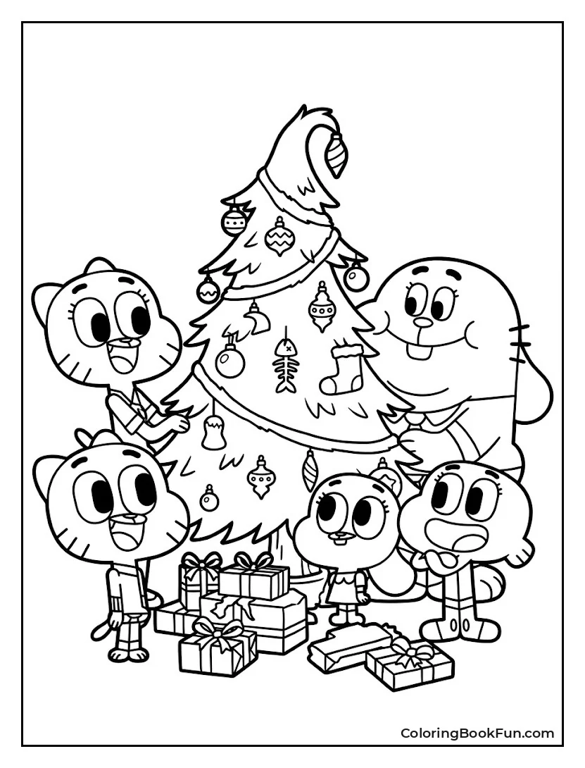 Family Gathers by Tilted Tree
