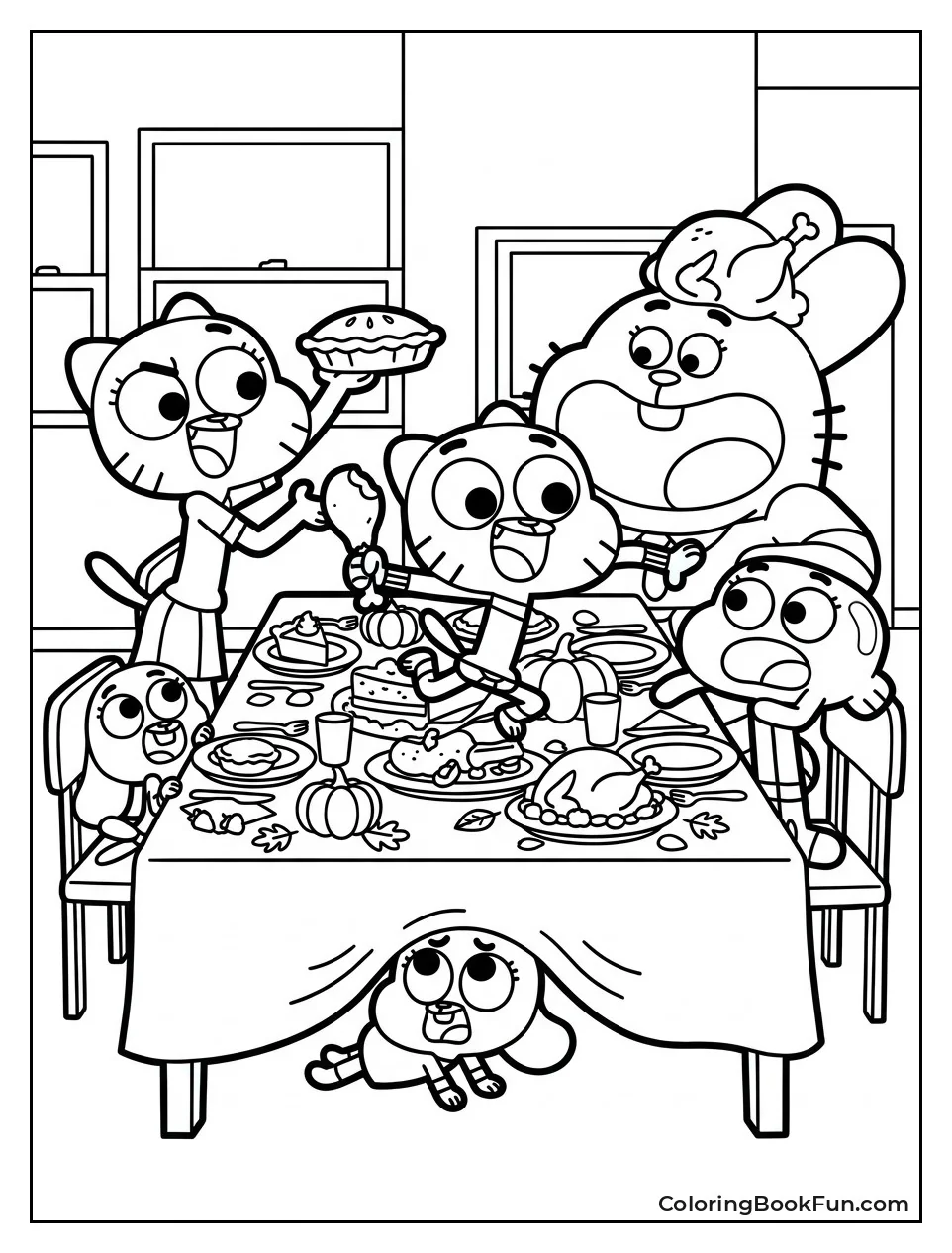 Family Eats a Big Feast