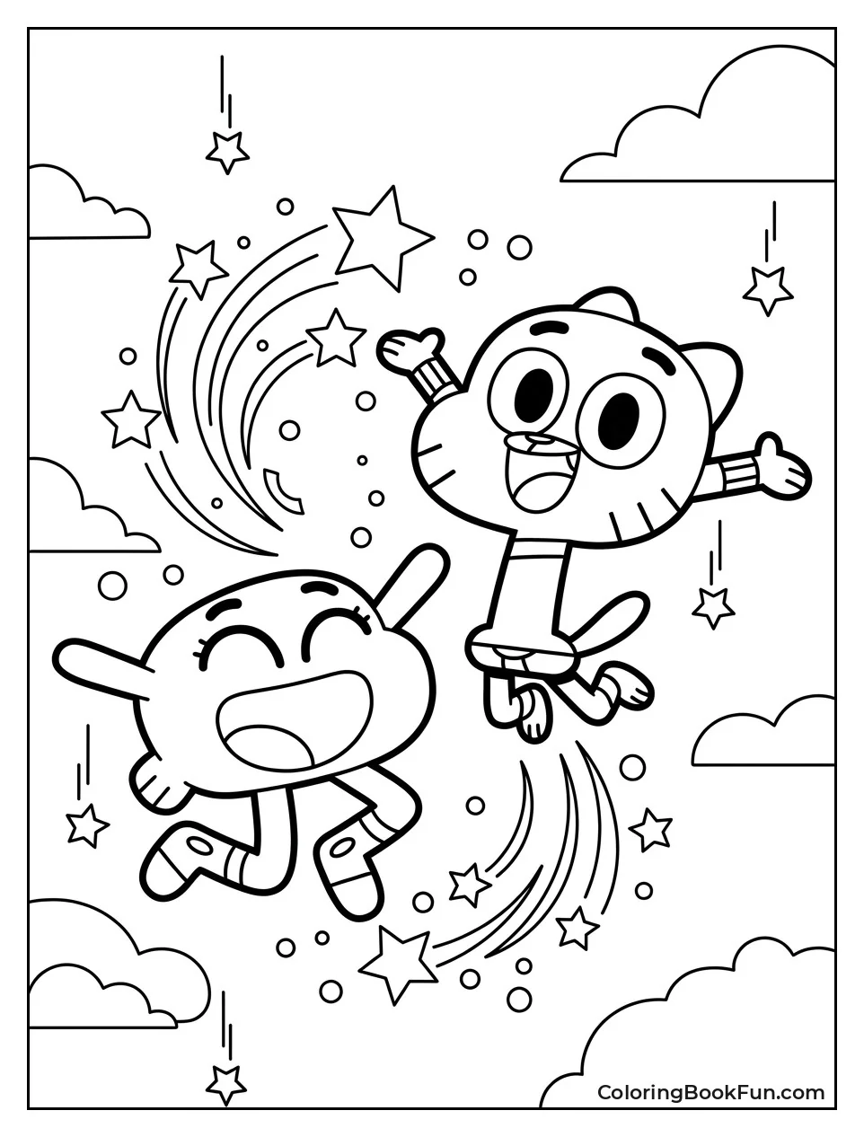 Gumball and Darwin Jump with Joy