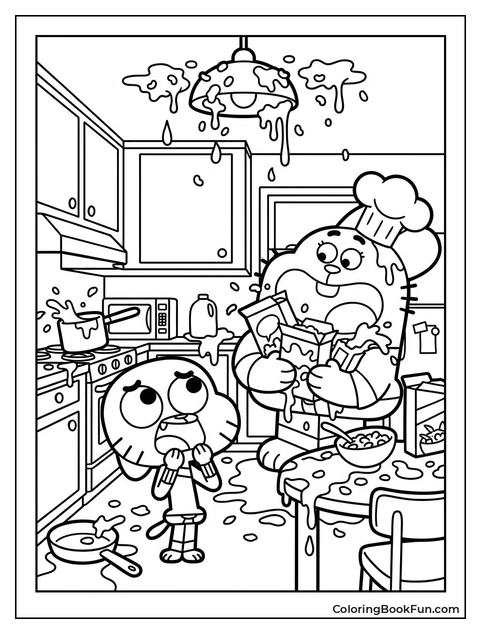Kitchen Gets Covered in Food