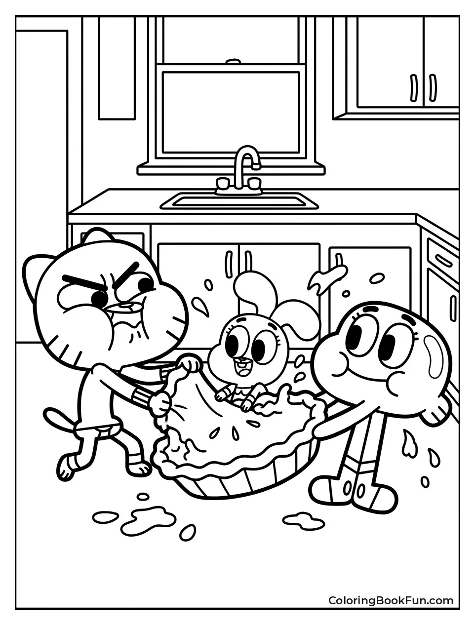 Kids Wrestle Over Giant Pie