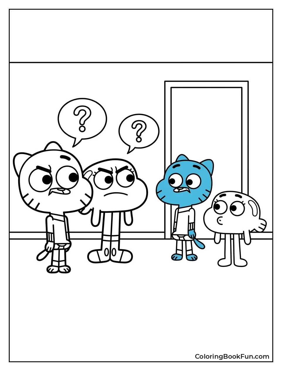 Gumball Stares at Copycat Friends