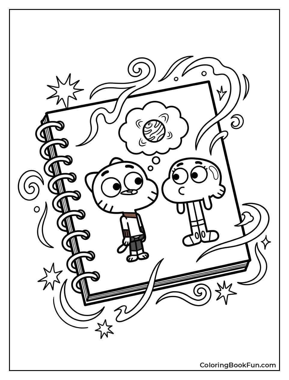 Magic Notebook Glows with Drawings