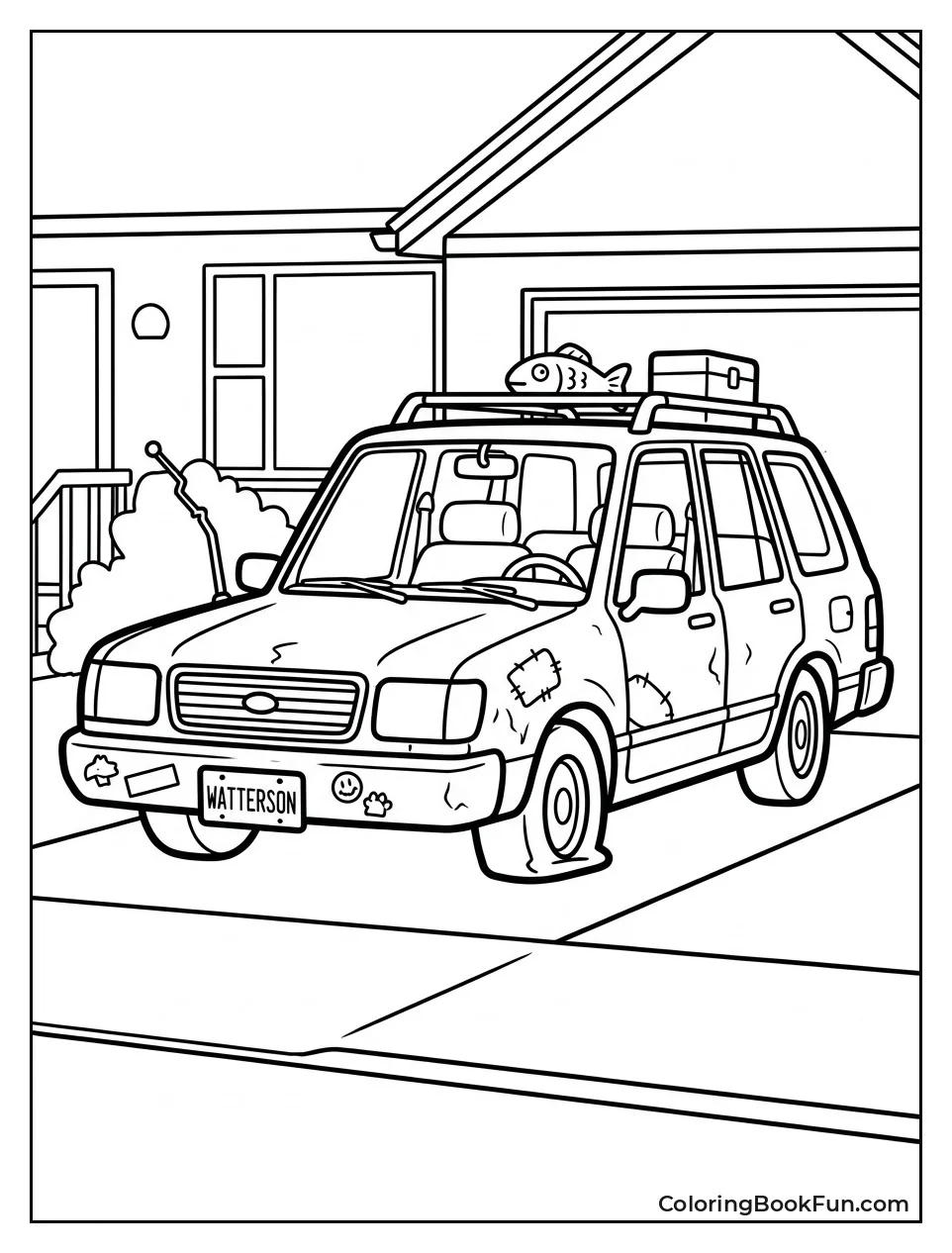 Orange Car Sits with Flat Tire