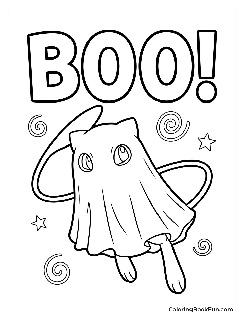 Mew Wearing Ghost Costume Sheet