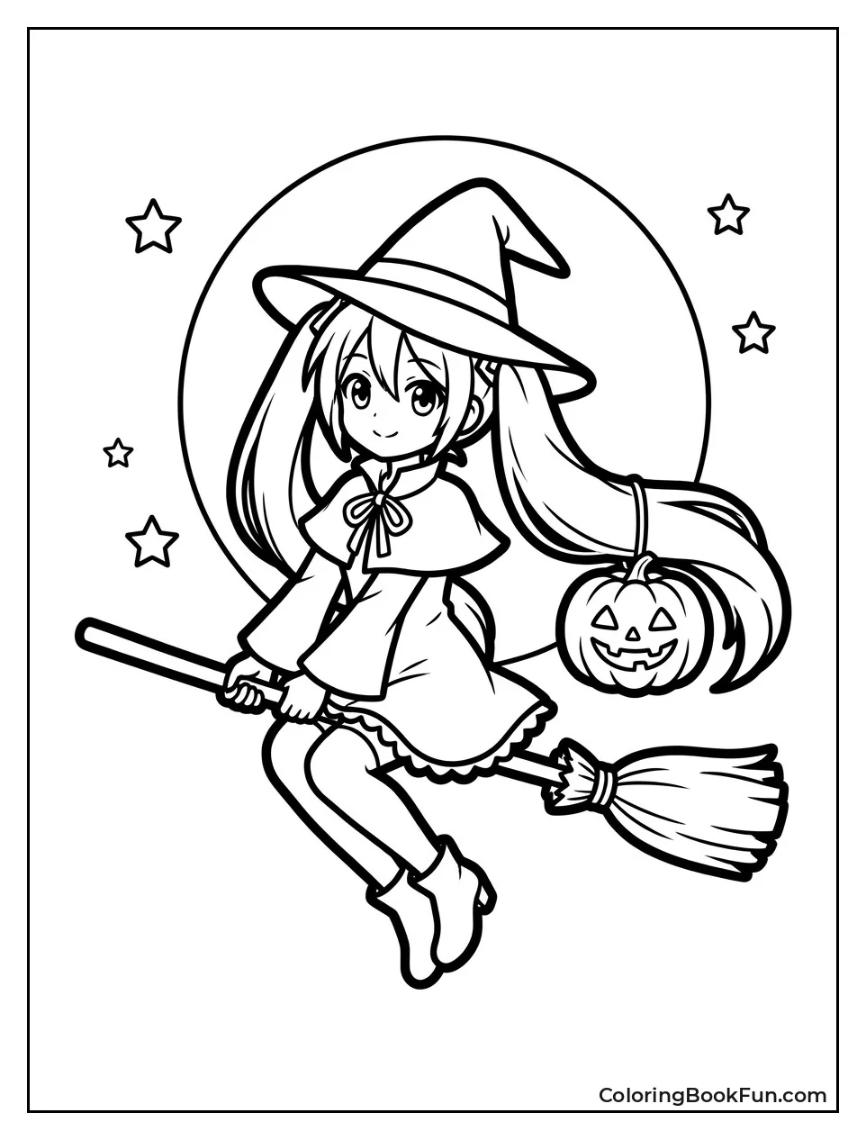 Witch Miku Flies at Night