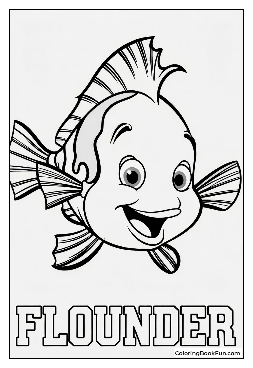 Happy Flounder Smiling
