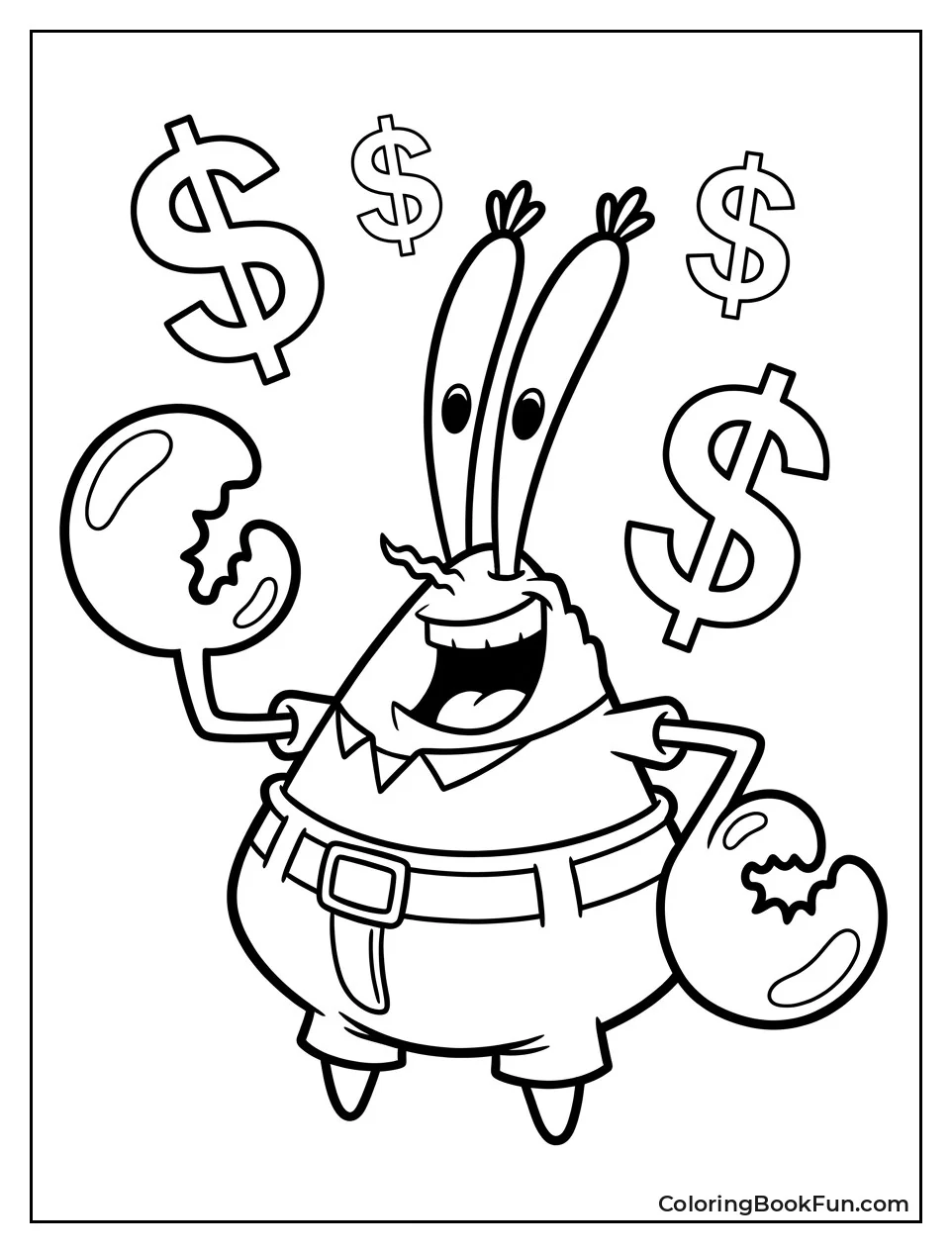 Happy Mr Krabs Laughing Out Loud