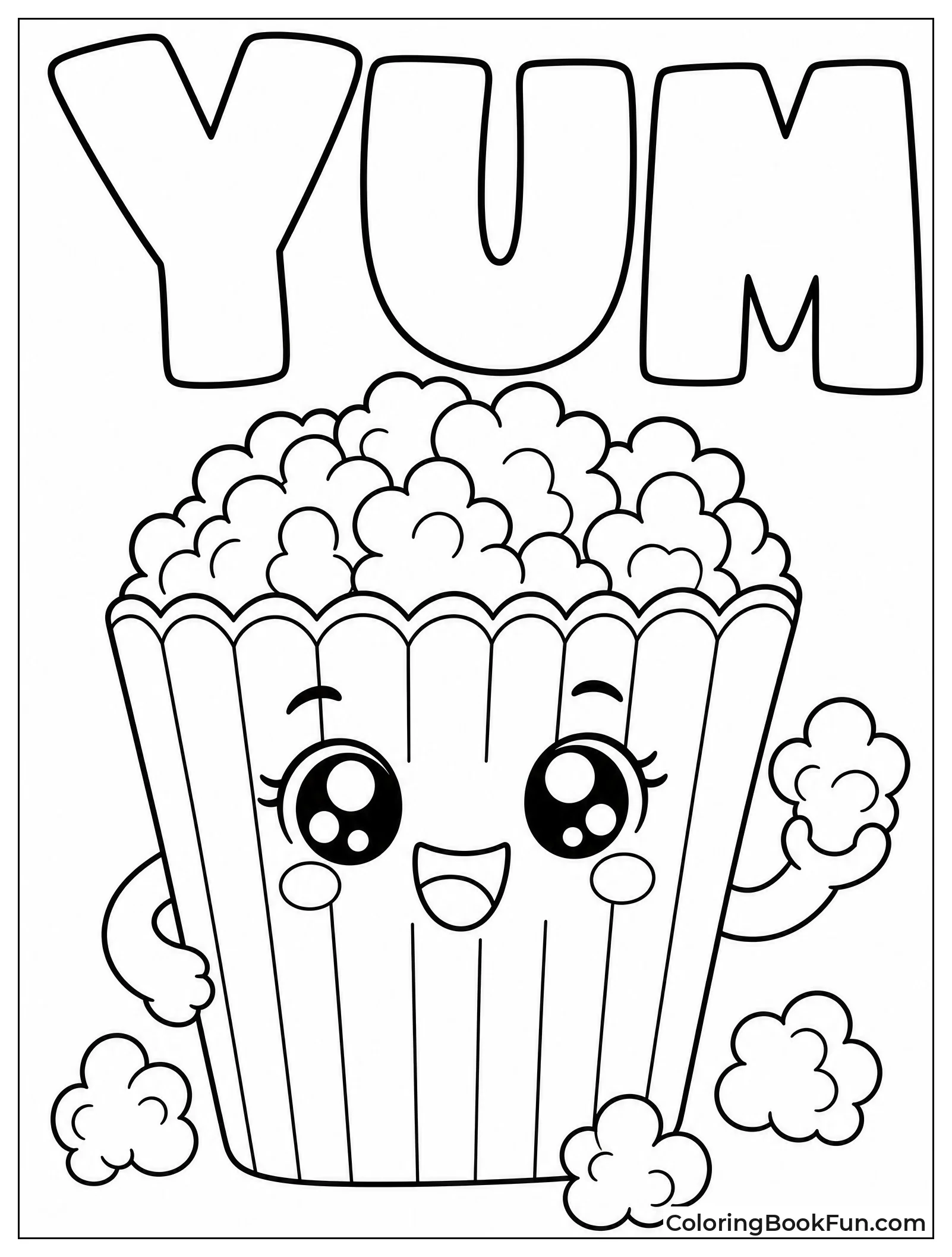 Happy Popcorn Box with Smile