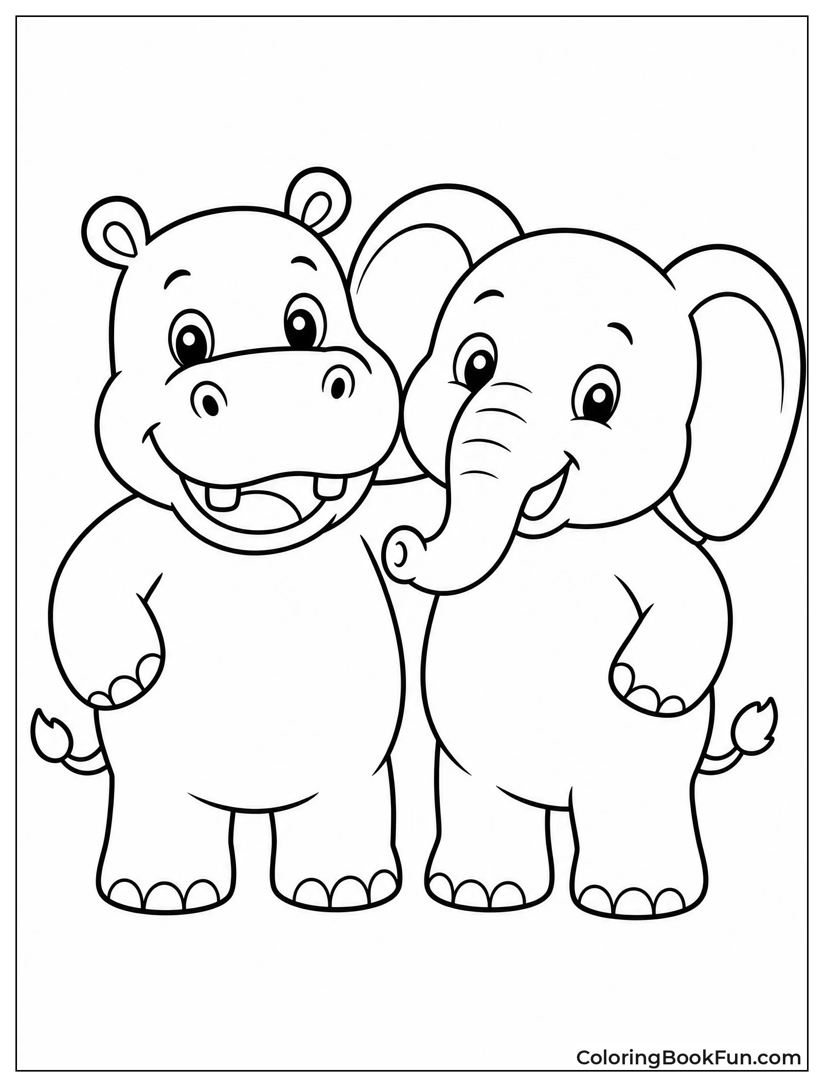 Hippo and Elephant Friends
