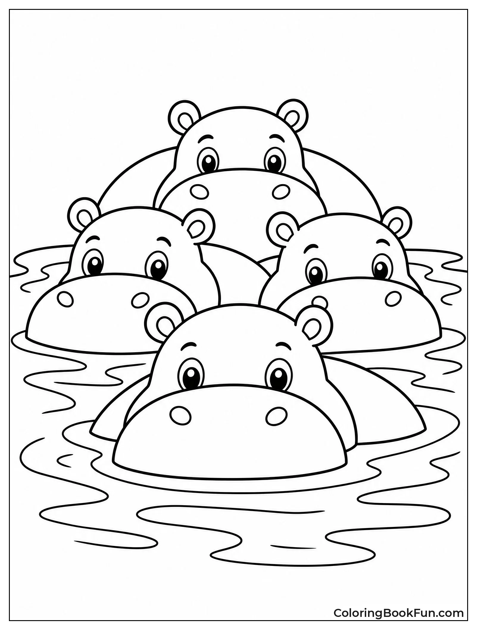 Hippos in the River