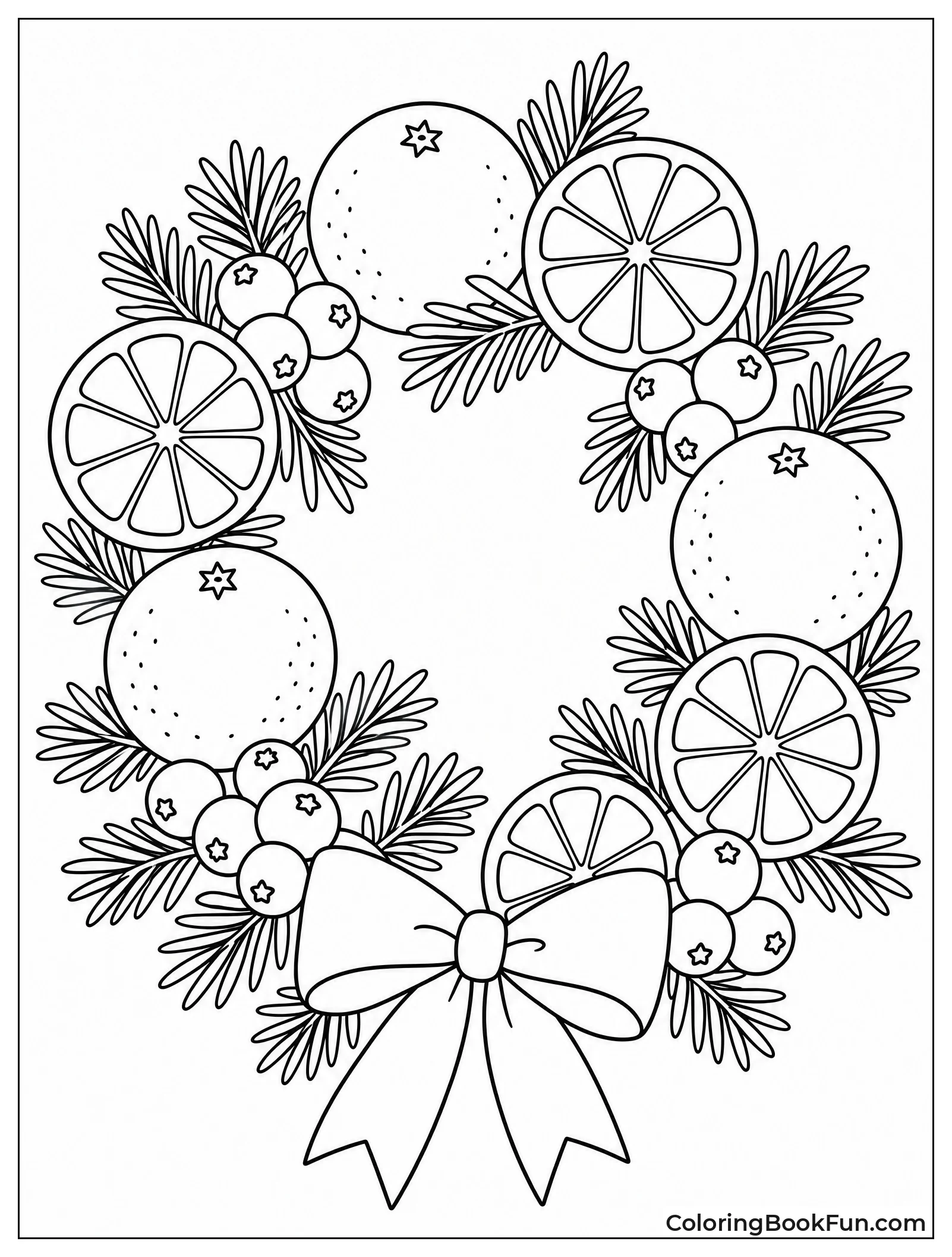 Wreath with Oranges and Berries