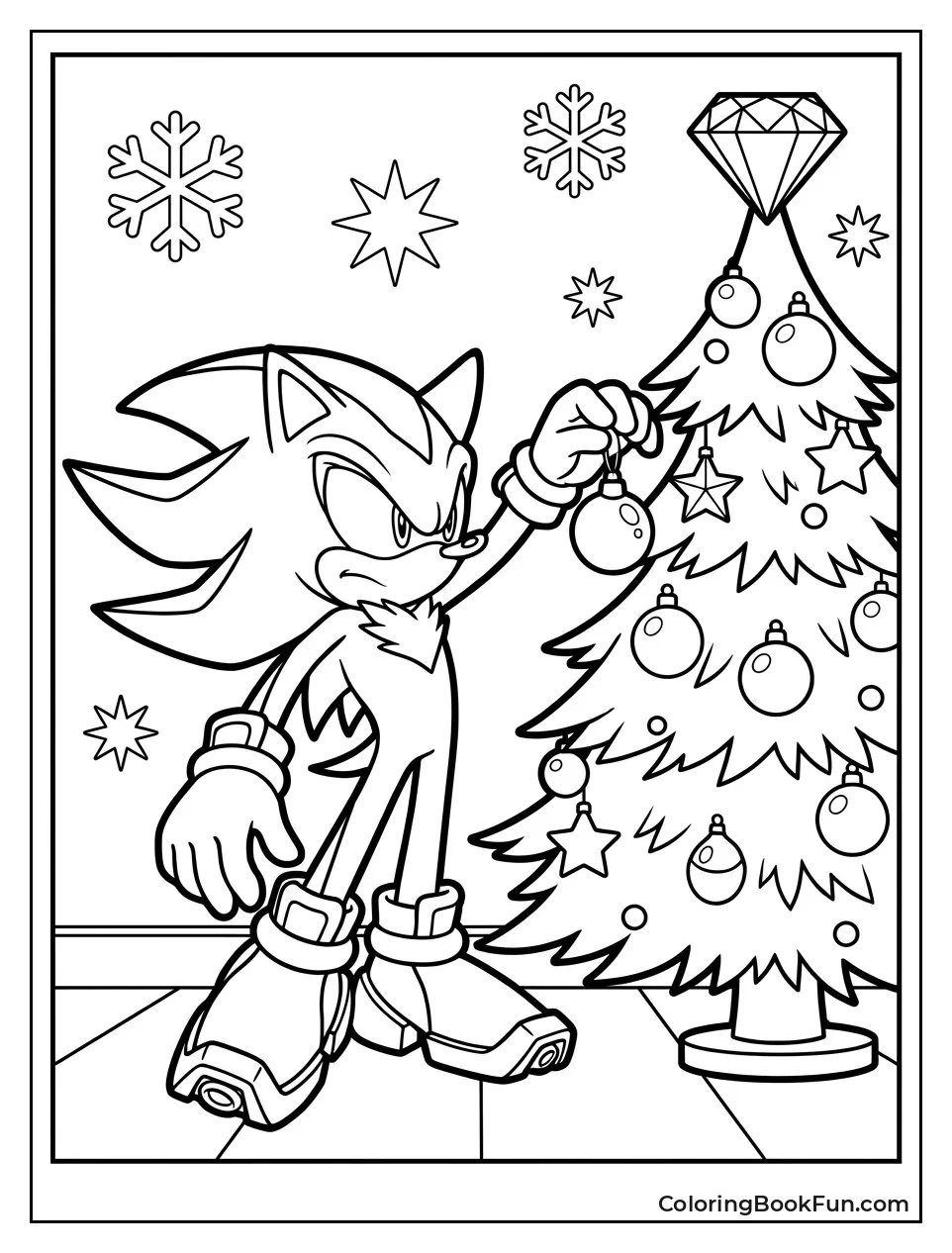 Decorating Christmas Tree with Ornaments