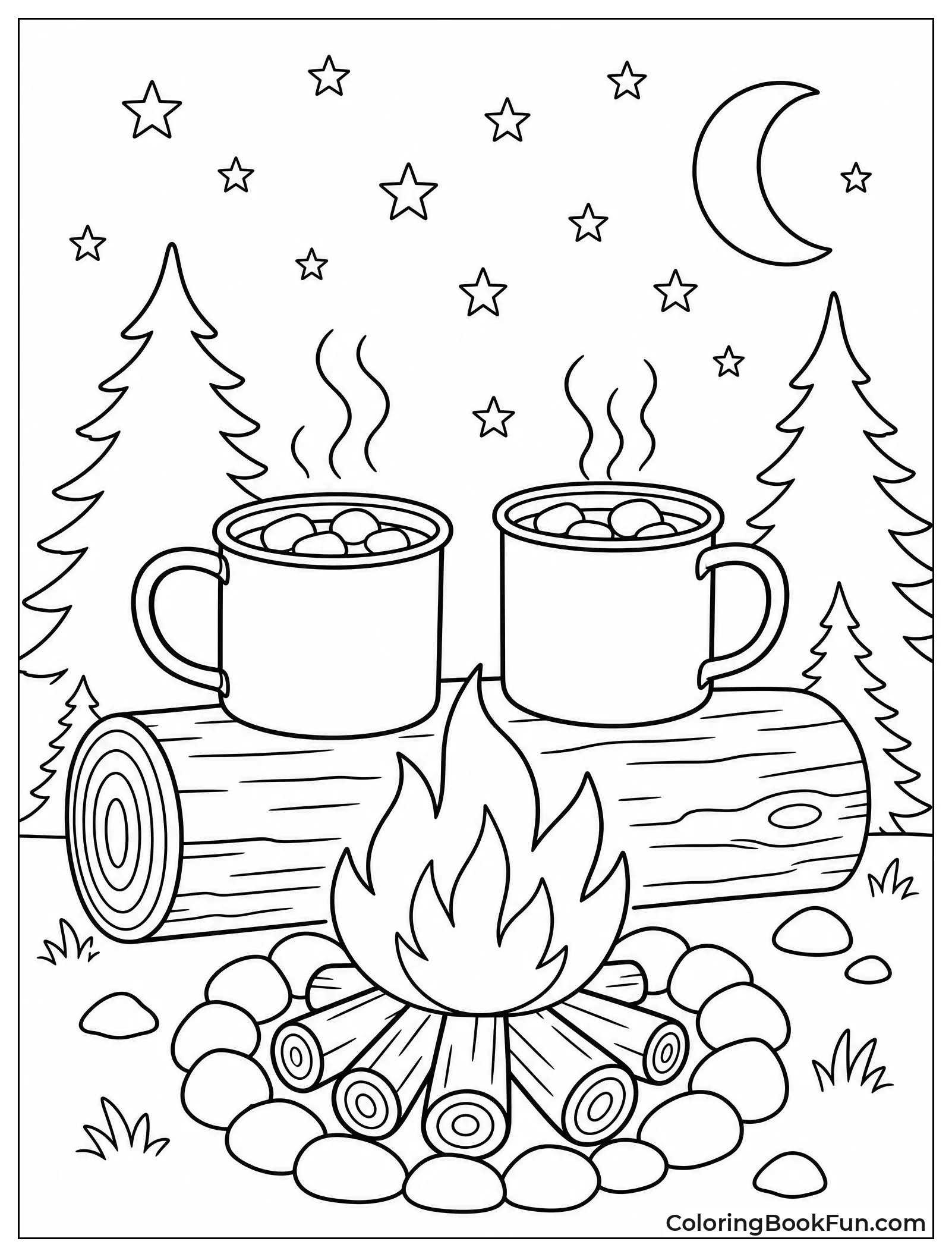 Camping Mugs by Crackling Fire