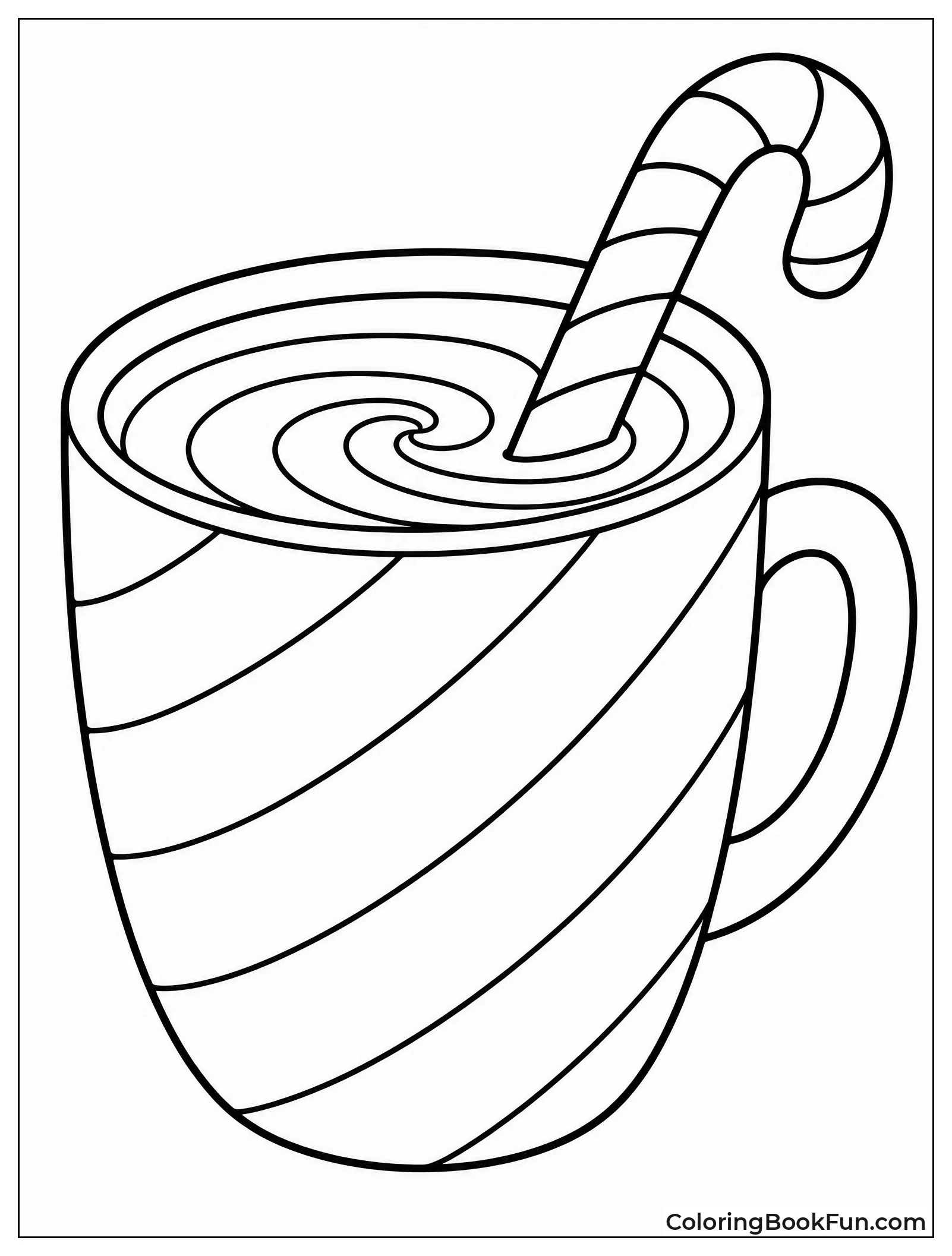 Candy Cane Stirring into Cocoa